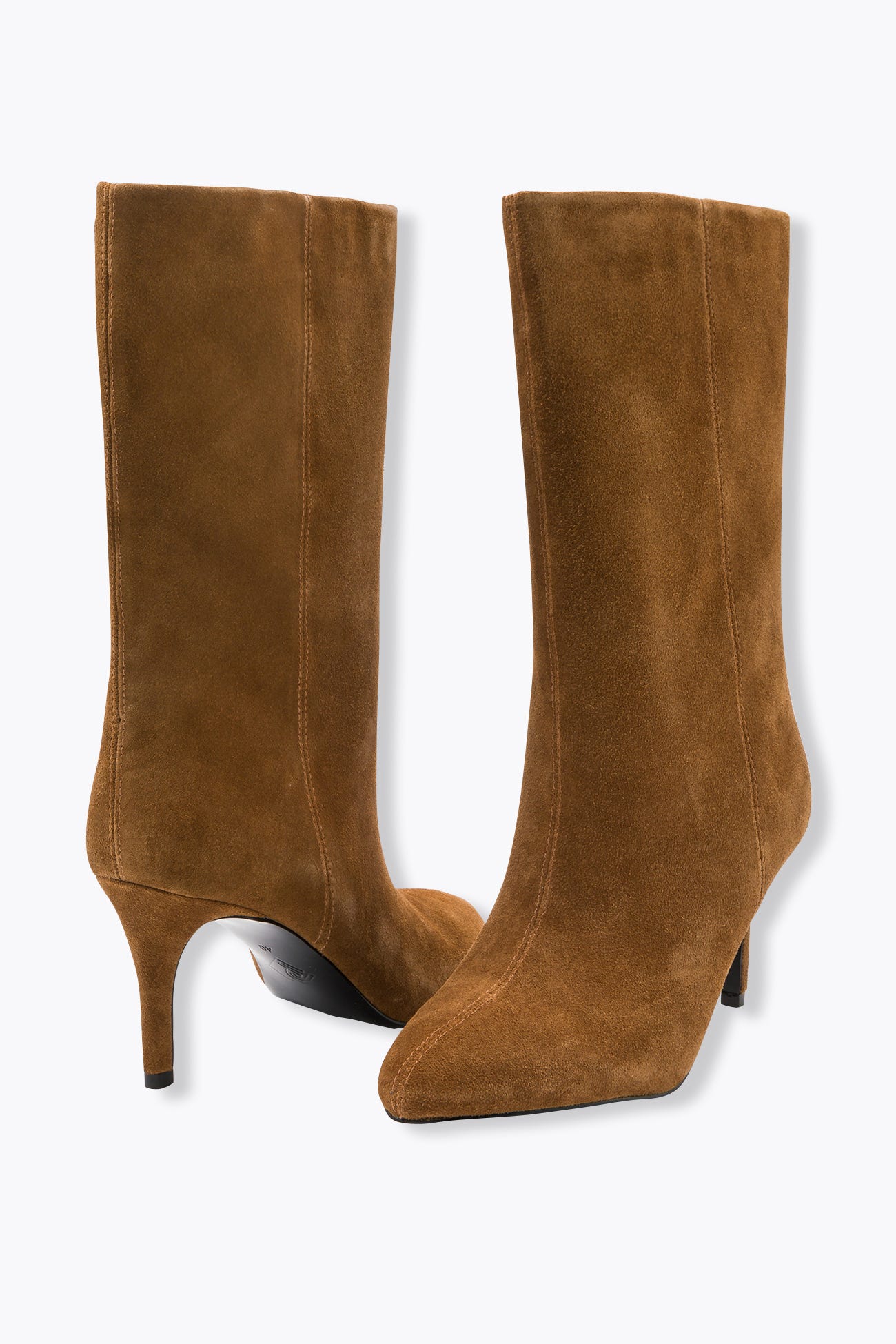 Lederstiefel mit Absatz