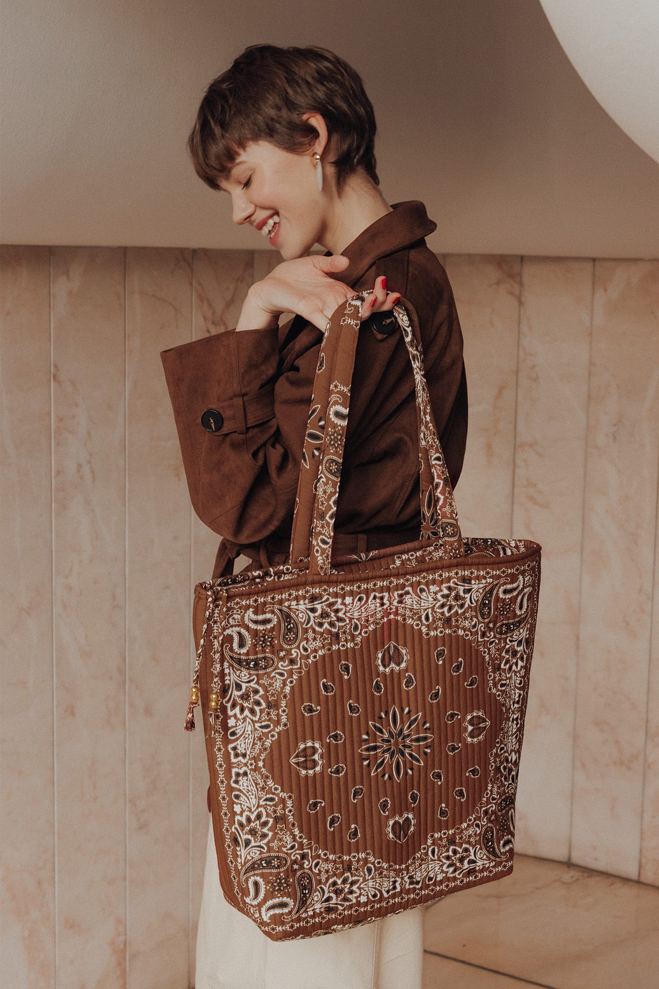 Tote bag acolchada bandana