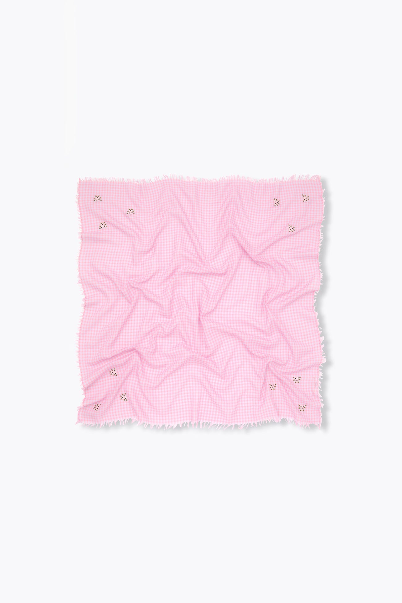 Foulard en vichy brodé