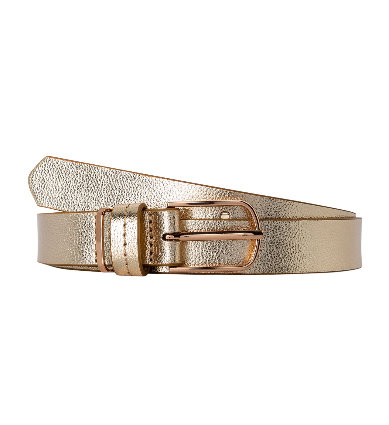 小物 RADIANT wmat fakelether belt Faux leather glitzy belt - Gold