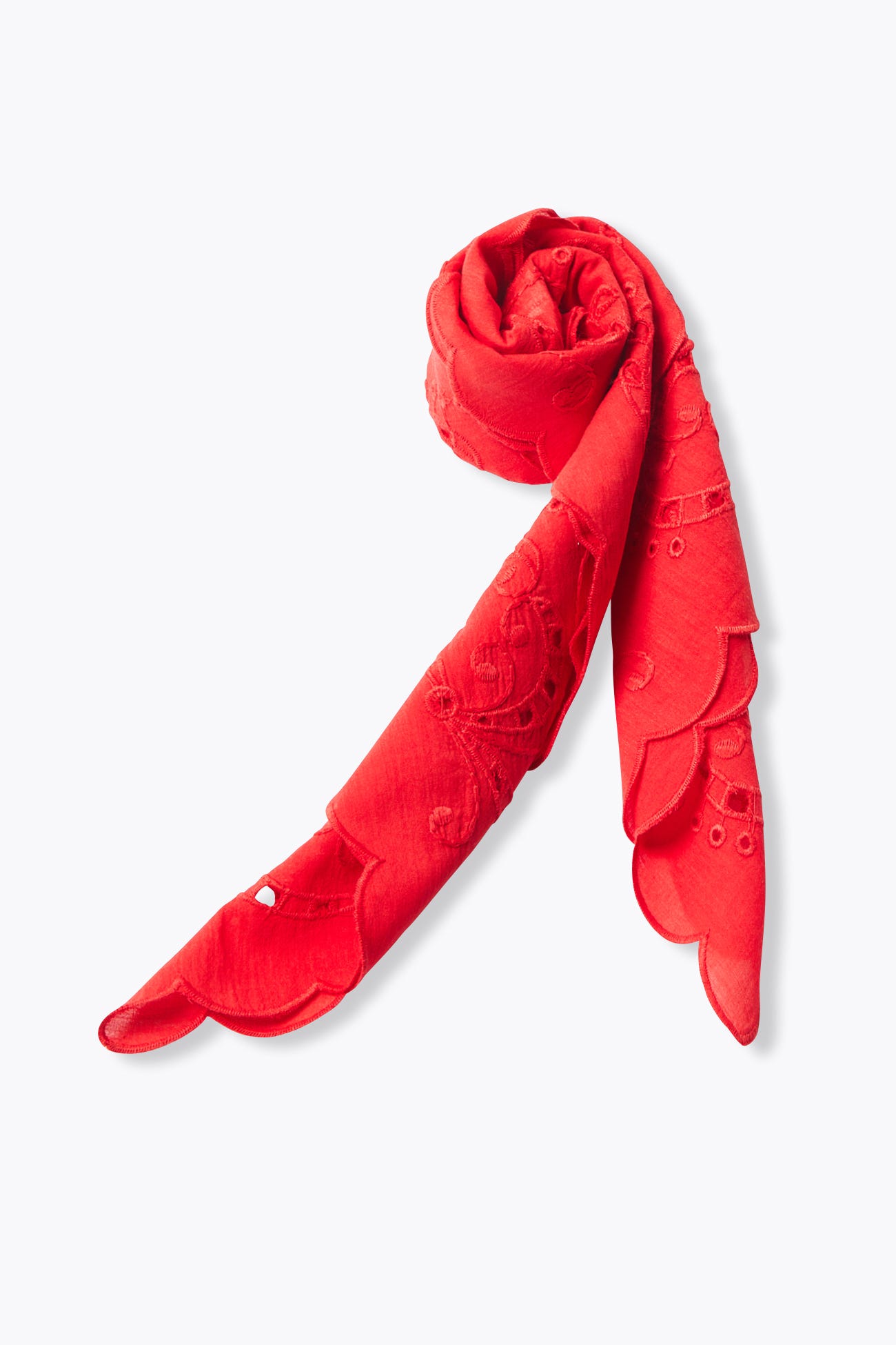 Pañuelo con bordado inglés