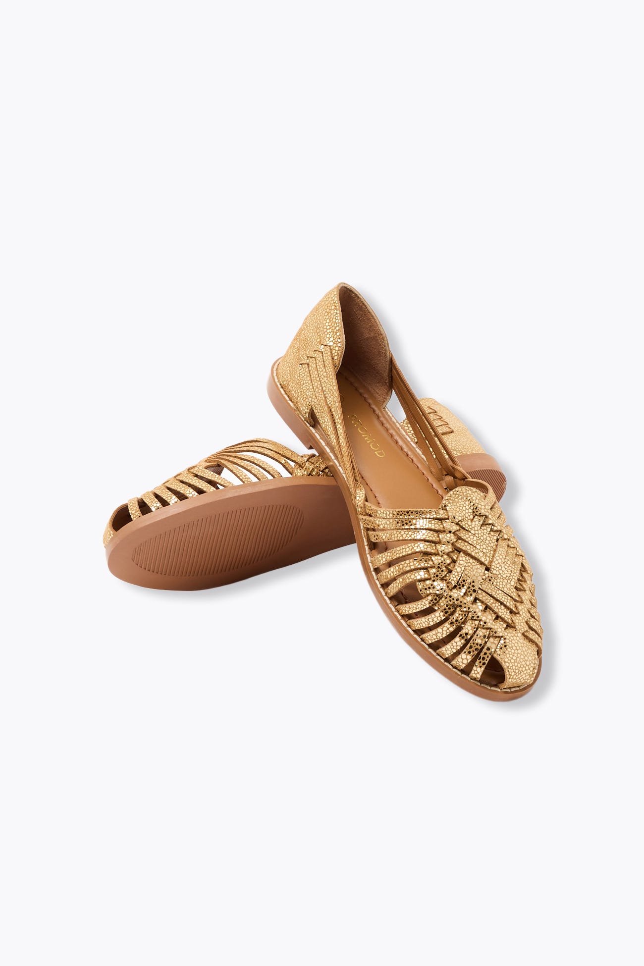 Mocassins en cuir irisé Femme