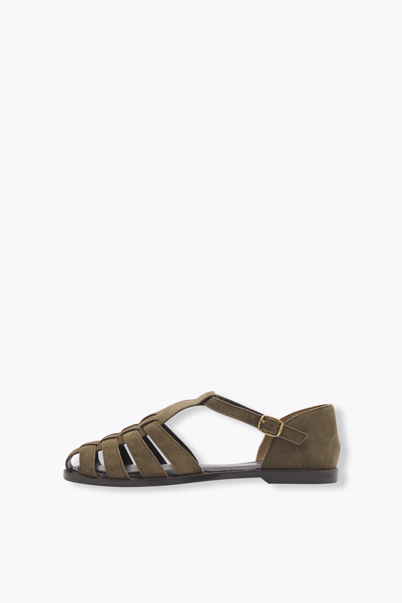 Leather flat sandals