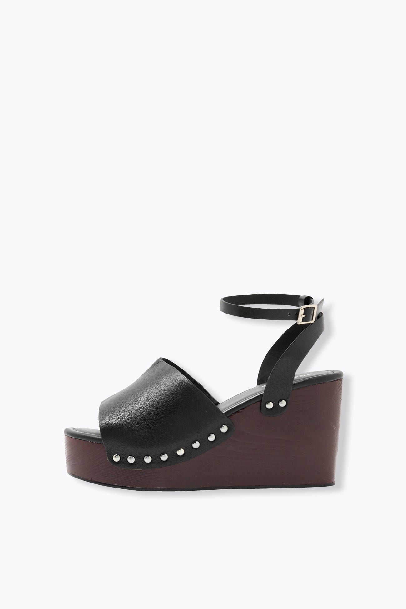 Sandales cuir talon compensé