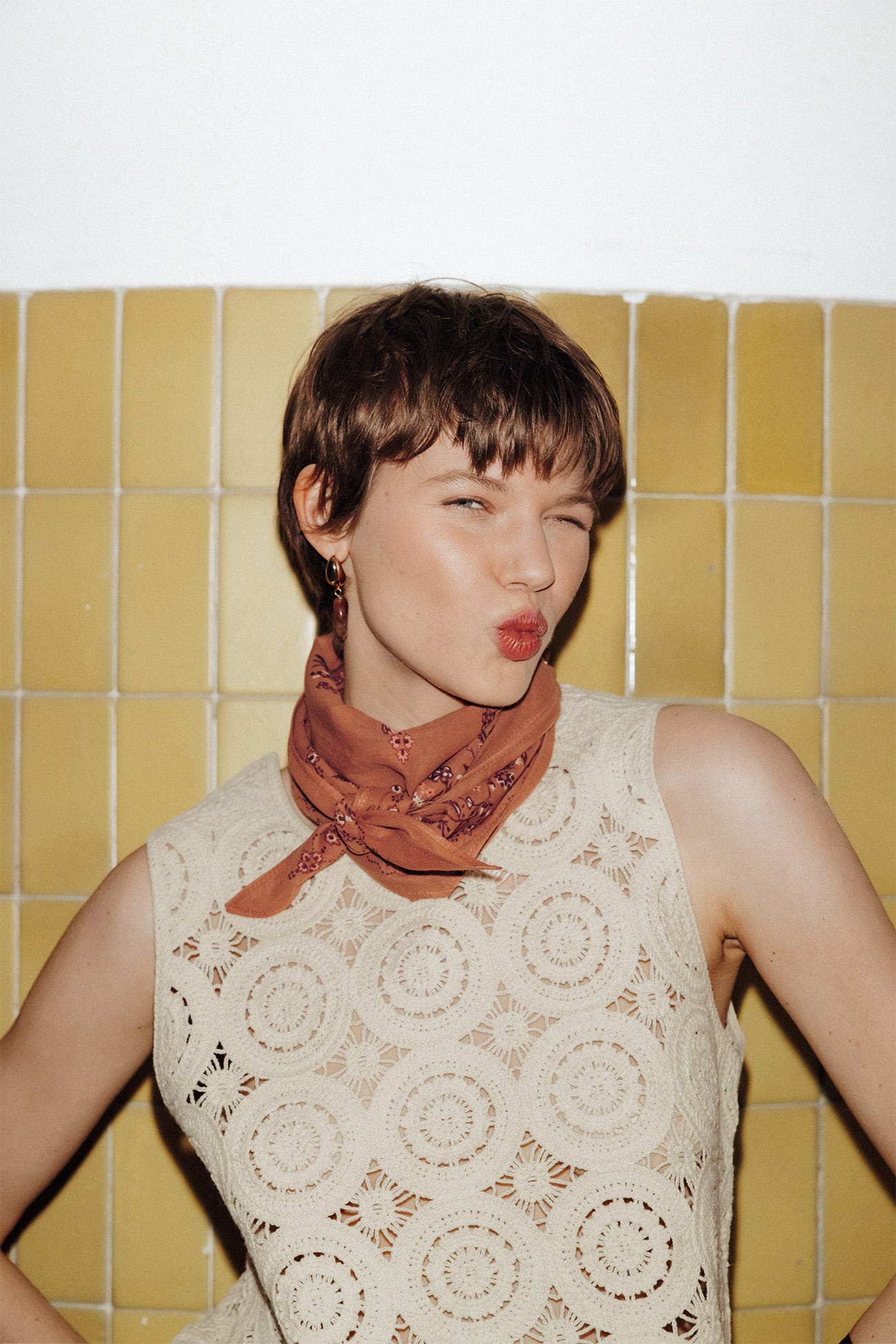 Foulard losange bandana