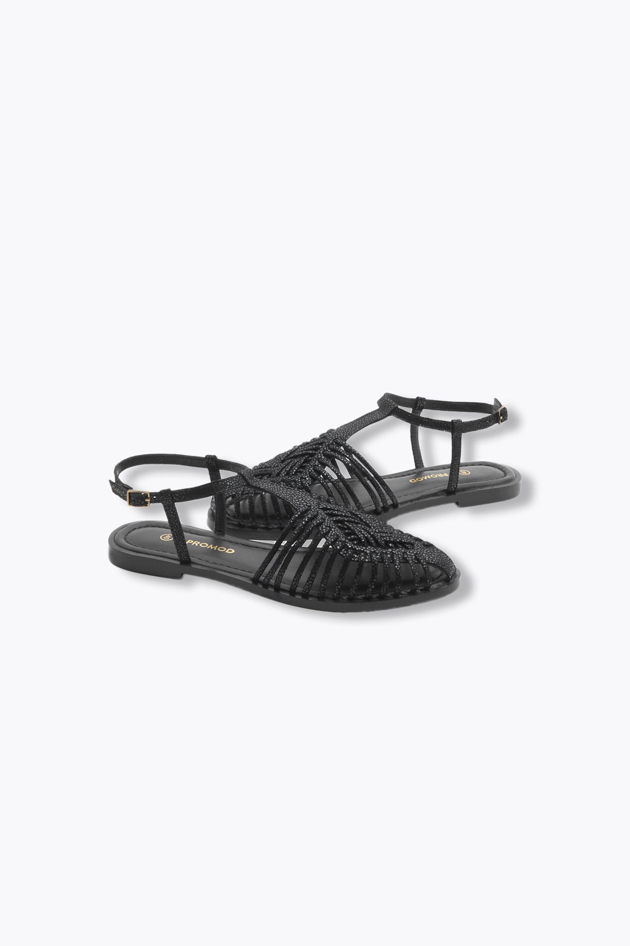 Sandalias planas piel