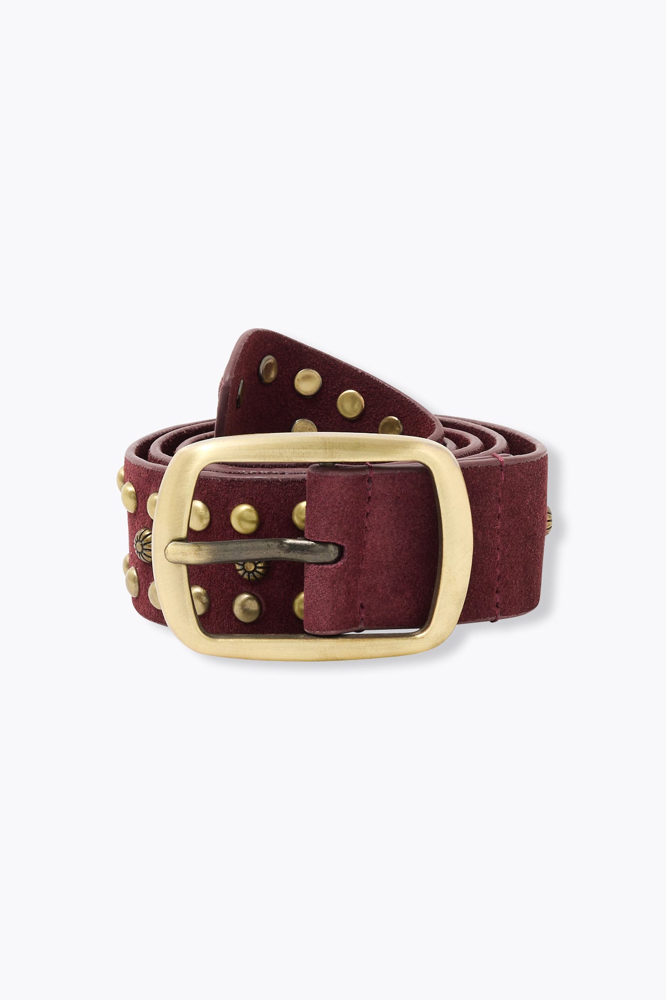Large ceinture en cuir clouté