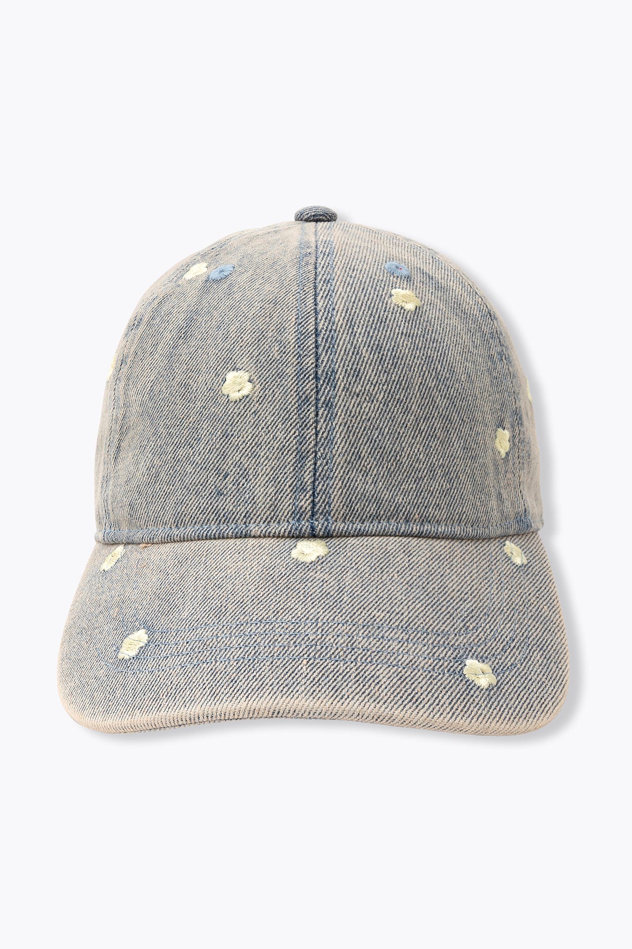Casquette en jean brodé