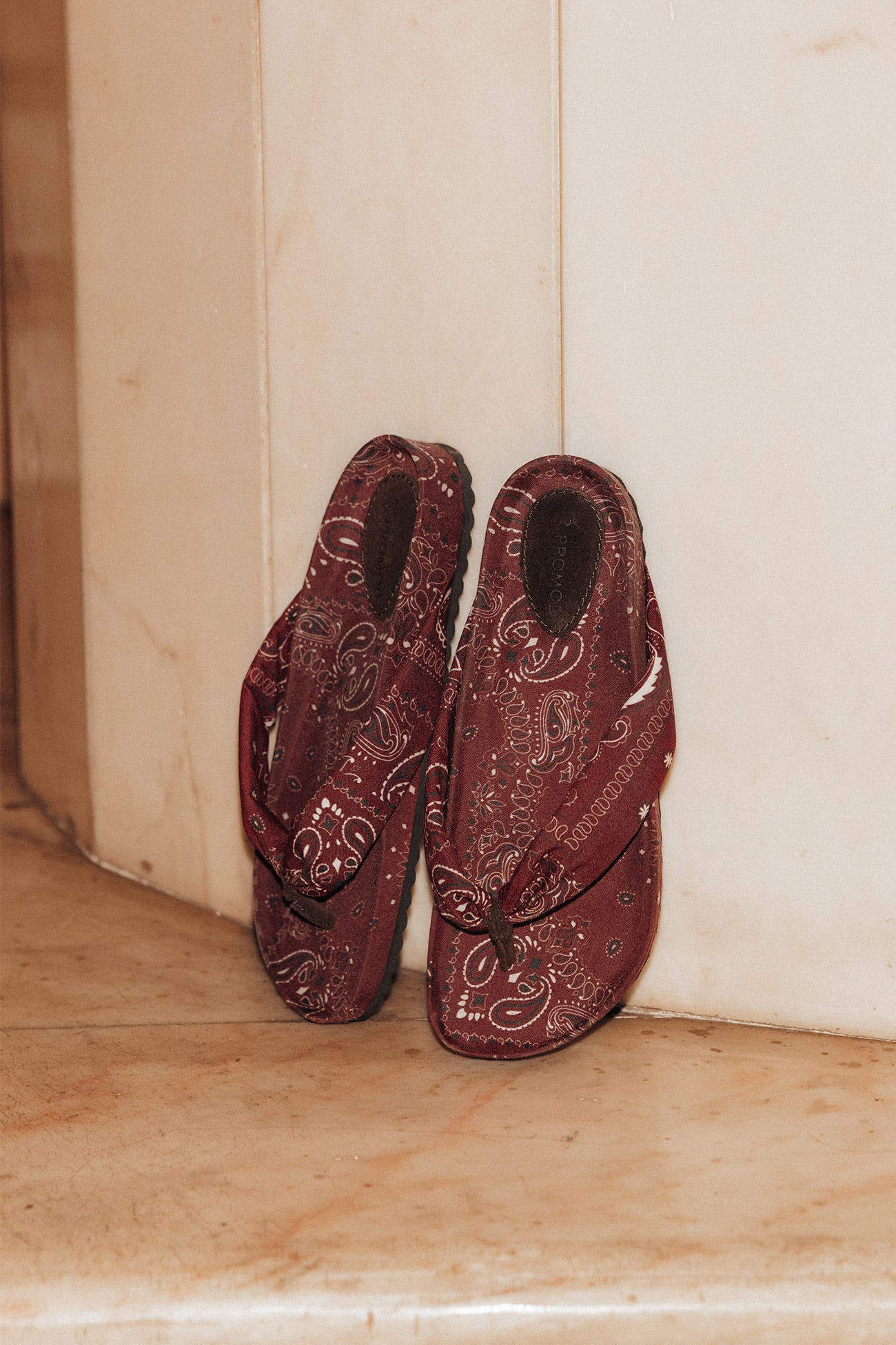 Tongs en toile bandana Femme