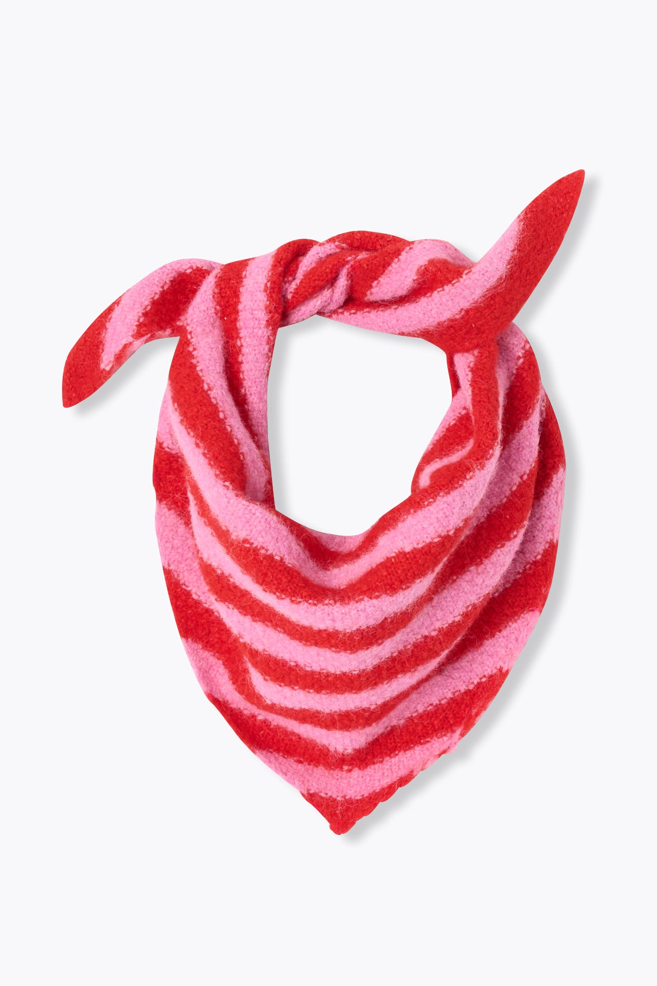 Triangular striped scarf