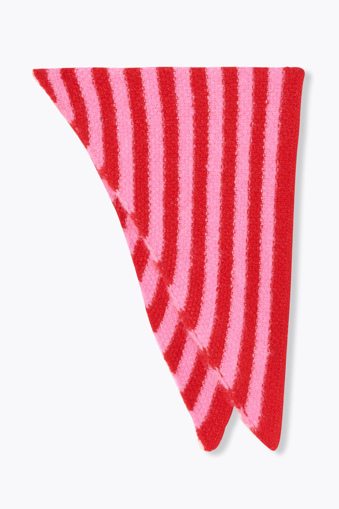 Triangular striped scarf