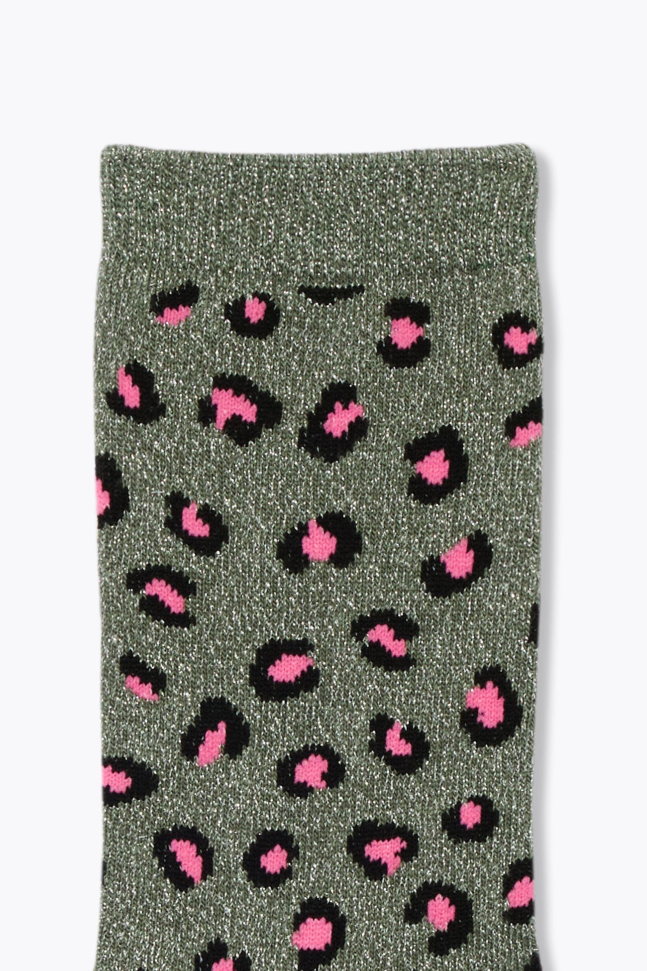Chausettes pailletées léopard