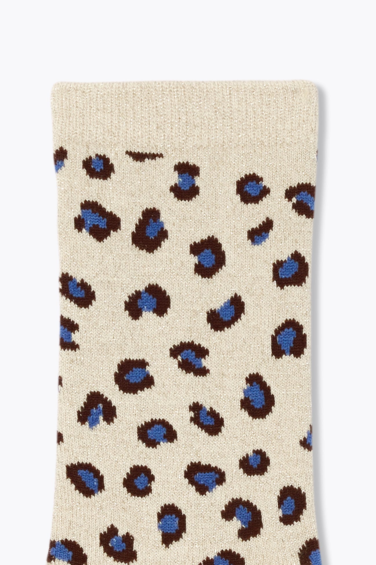 Chausettes pailletées léopard