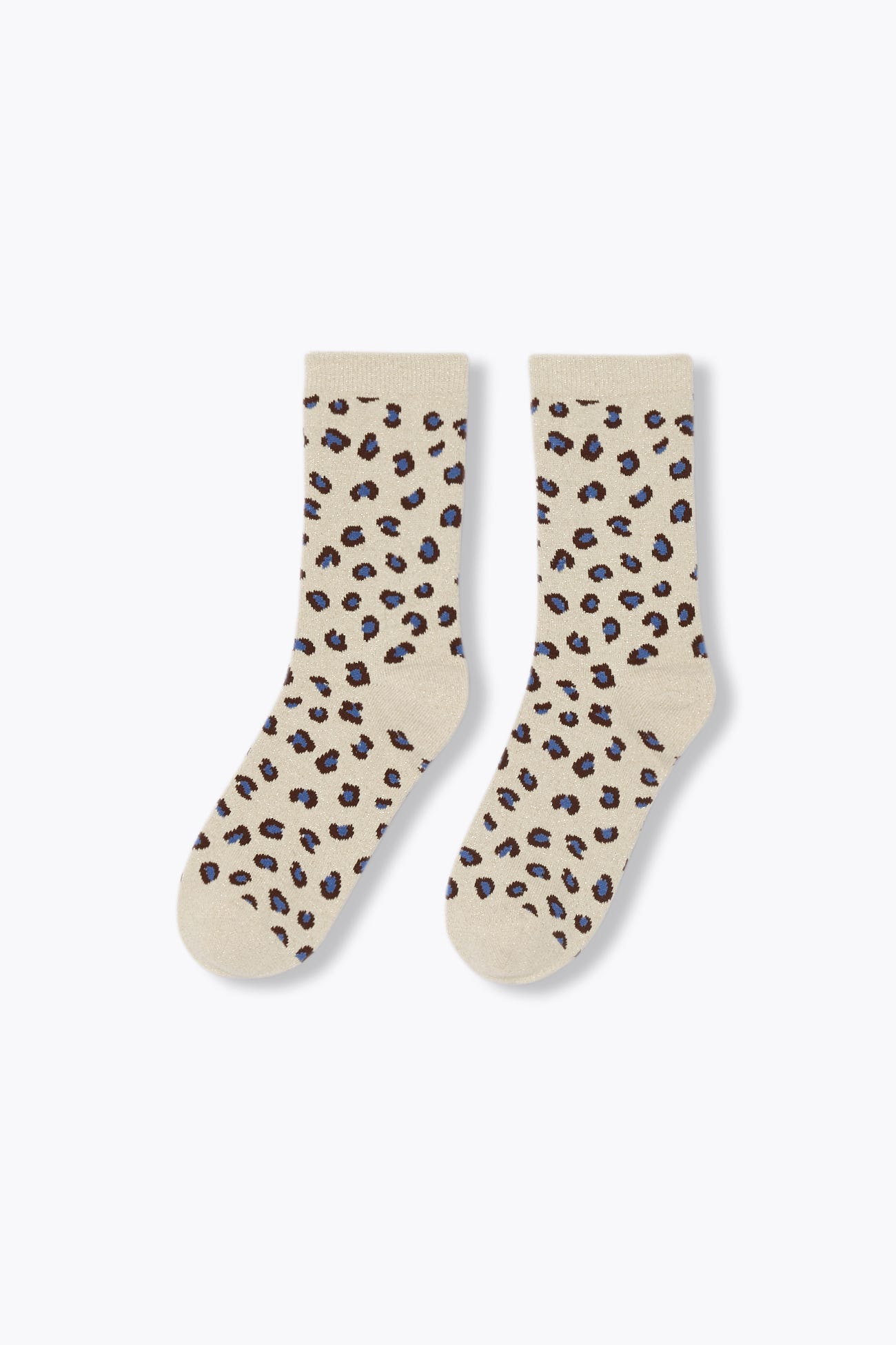 Chausettes pailletées léopard