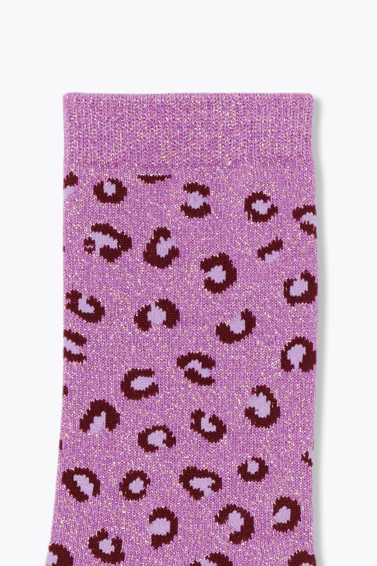 Glitzy leopard socks