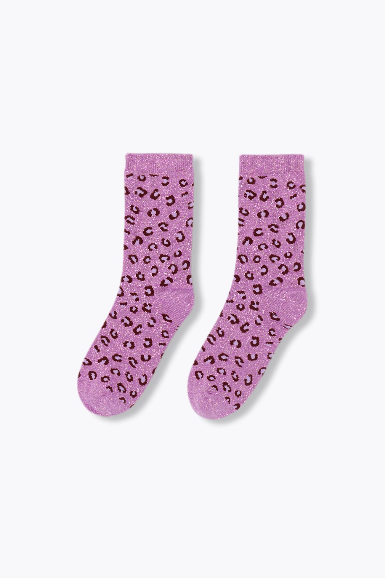 Glitzy leopard socks