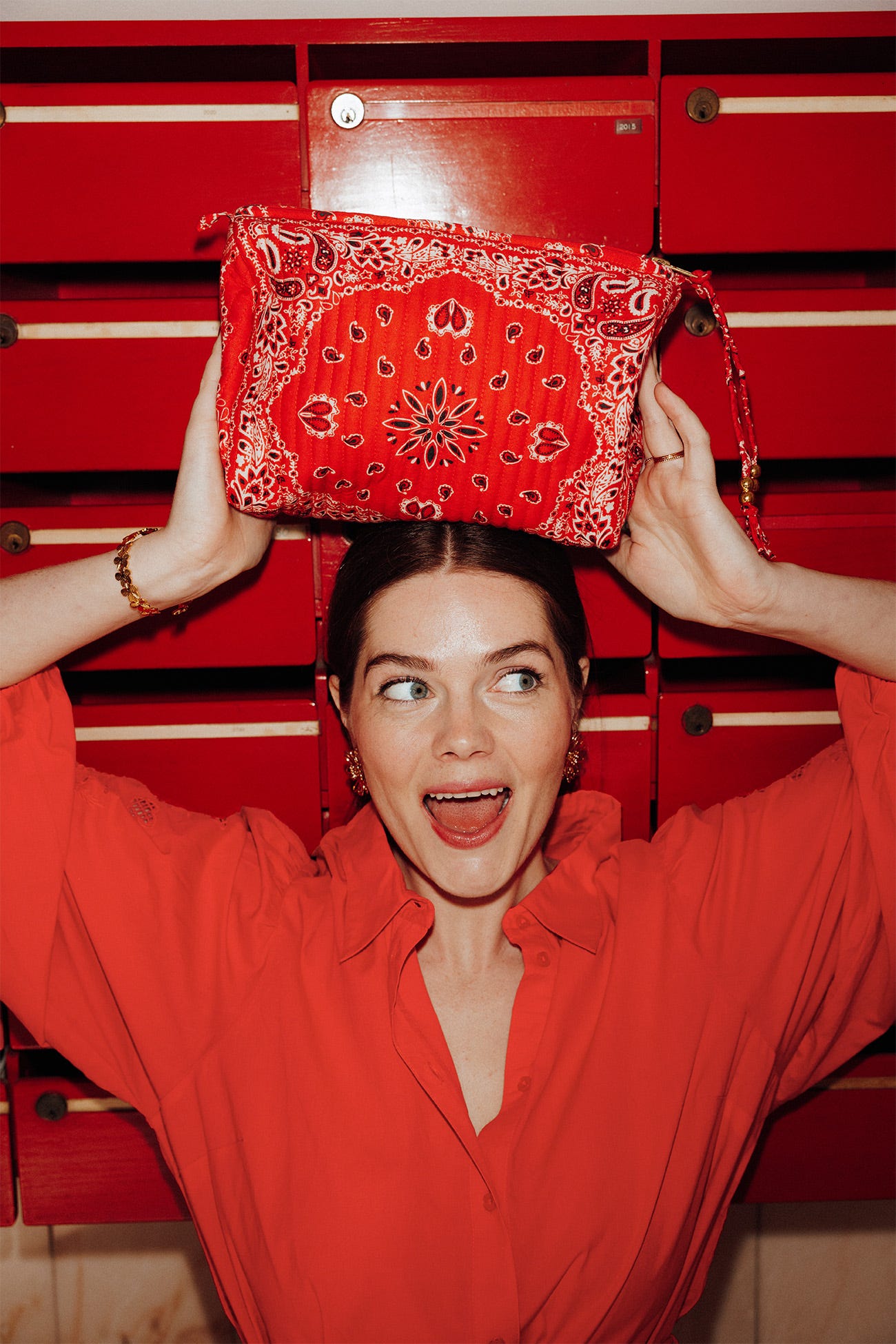 Trousse matelassée bandana