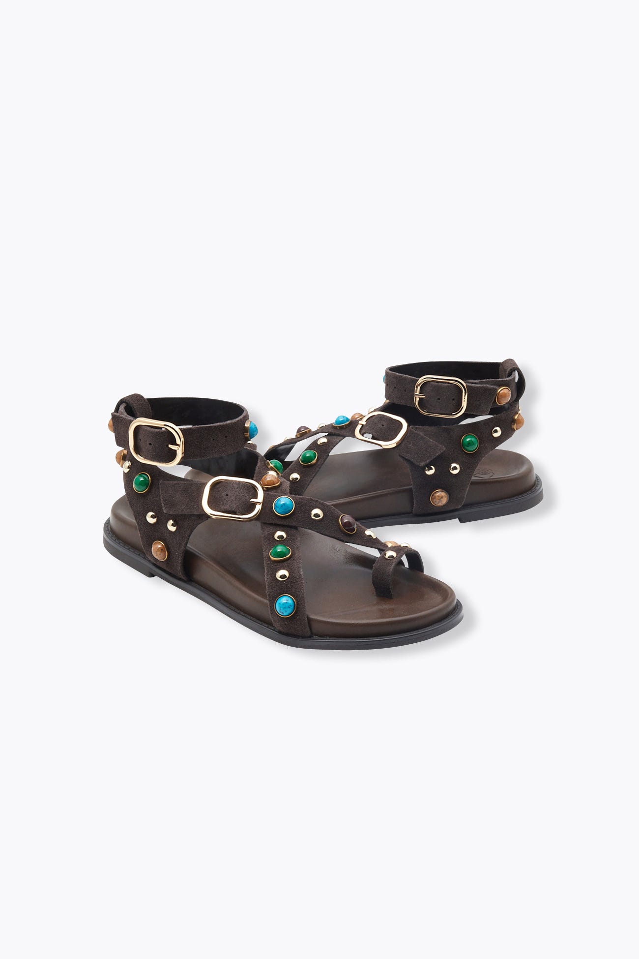 Beads embellished sandals