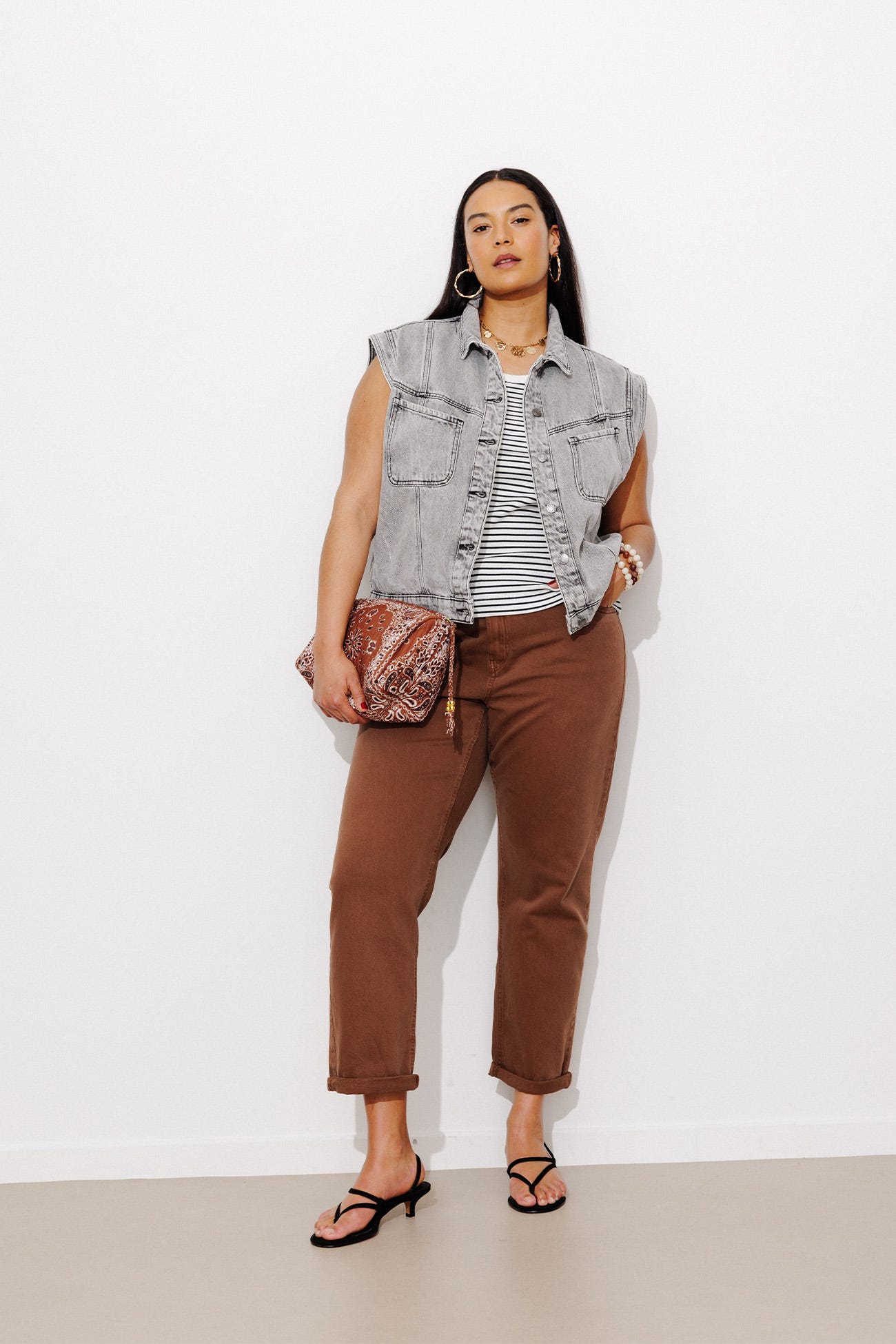 Jeansowy bezrękawnik LEONIE