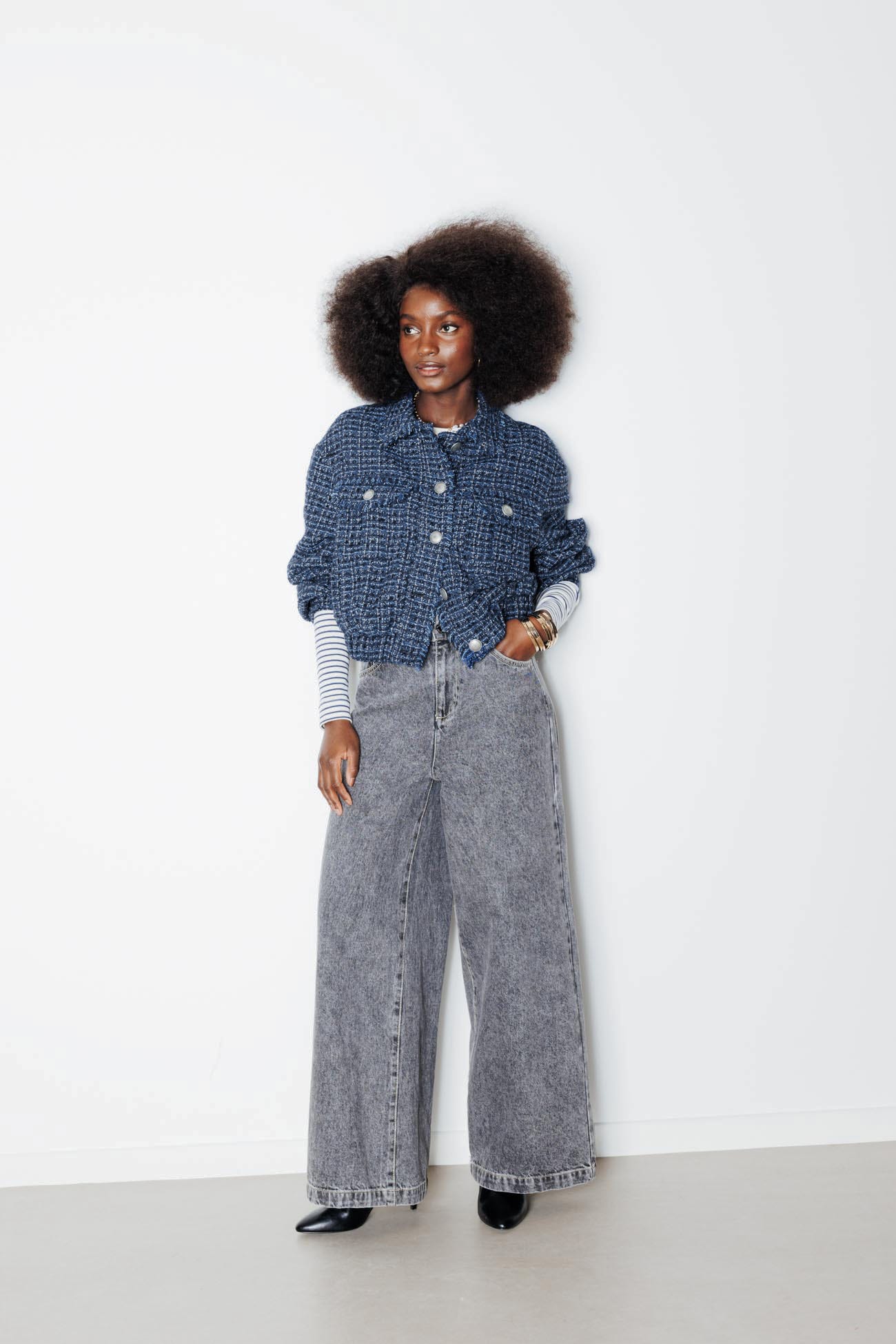 Blouson tweedé irisé Femme