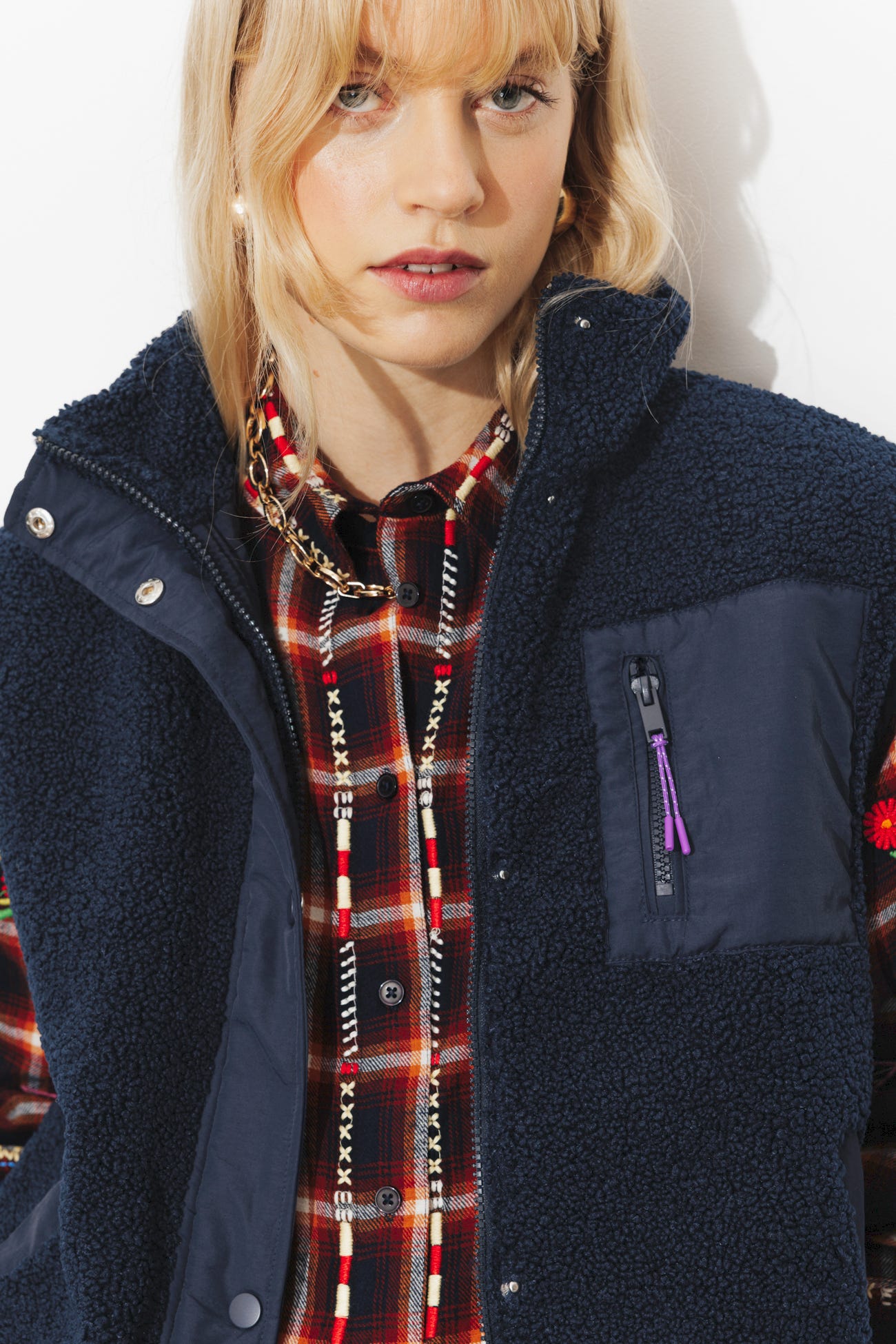 Blouson moumoute sans manches