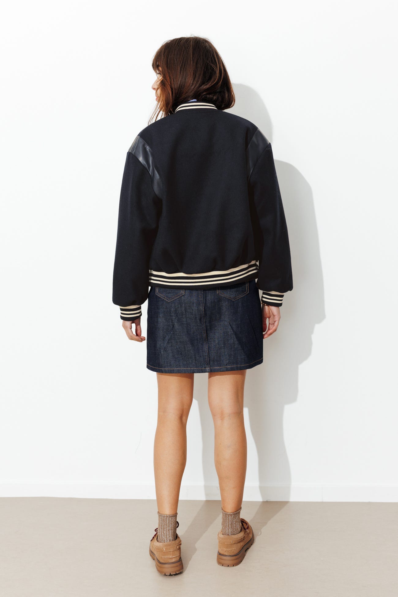 Blouson teddy en feutrine