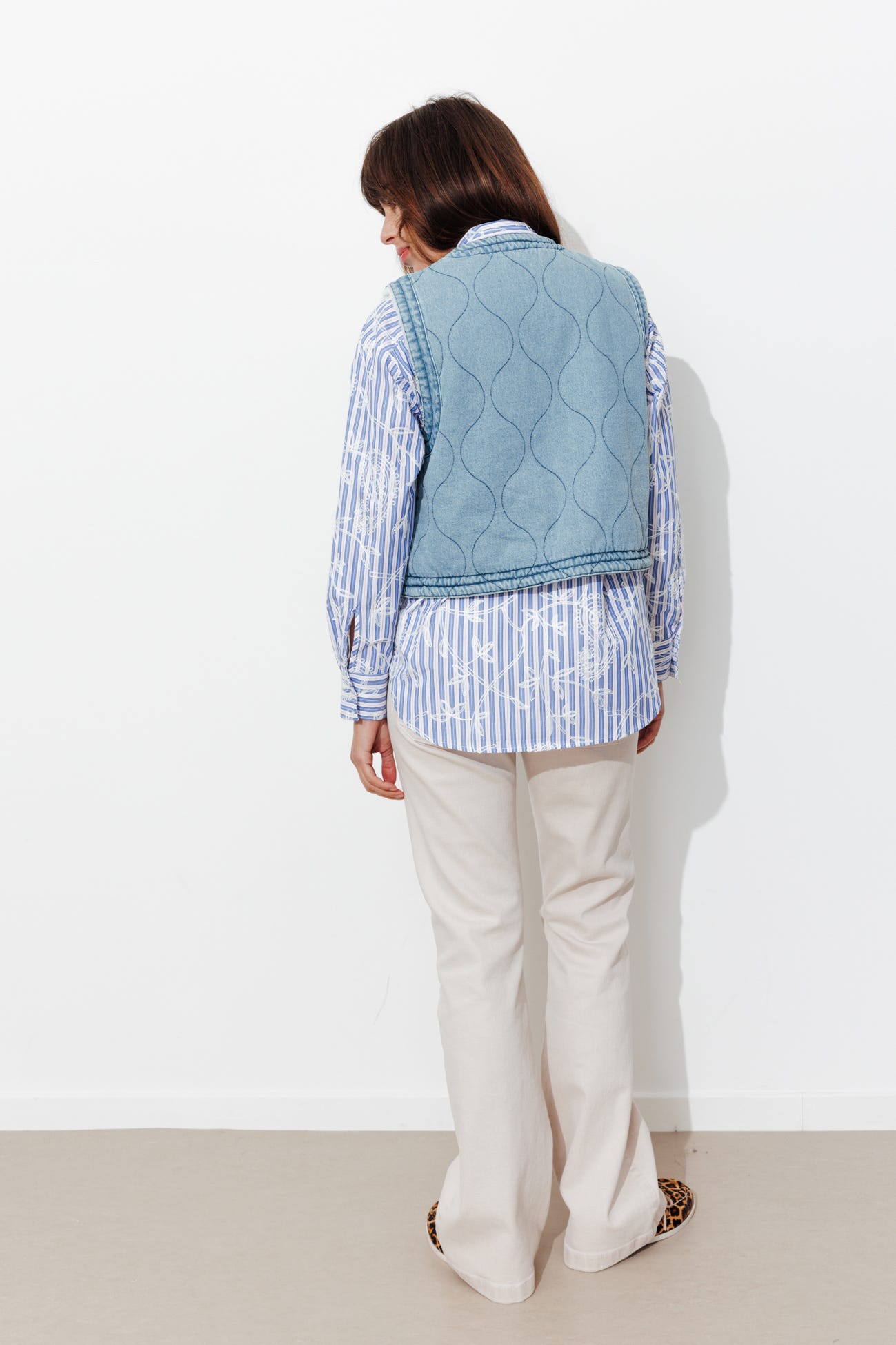 Jeansbolero mit Teddyfleece