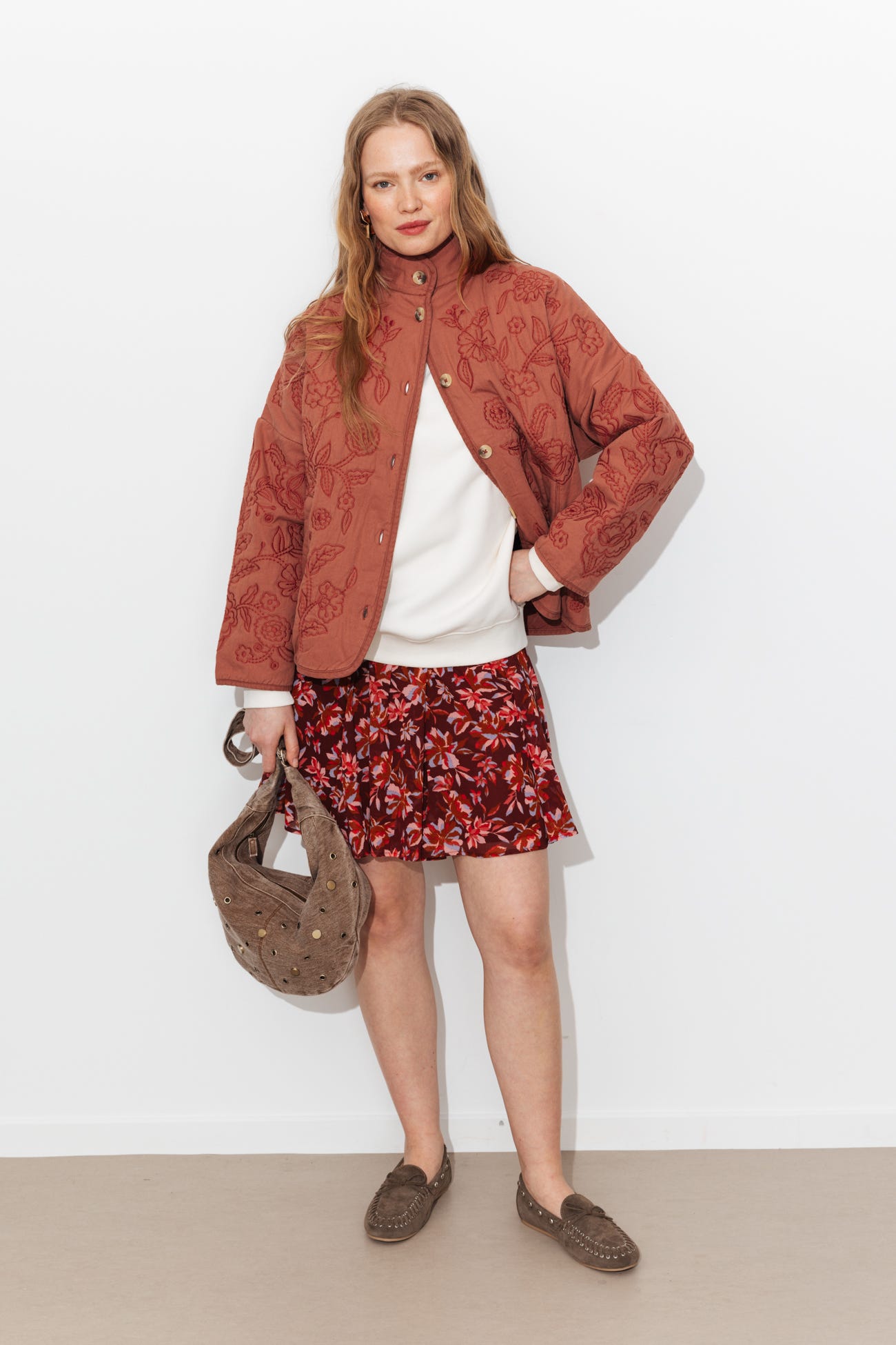 Embroidered denim jacket