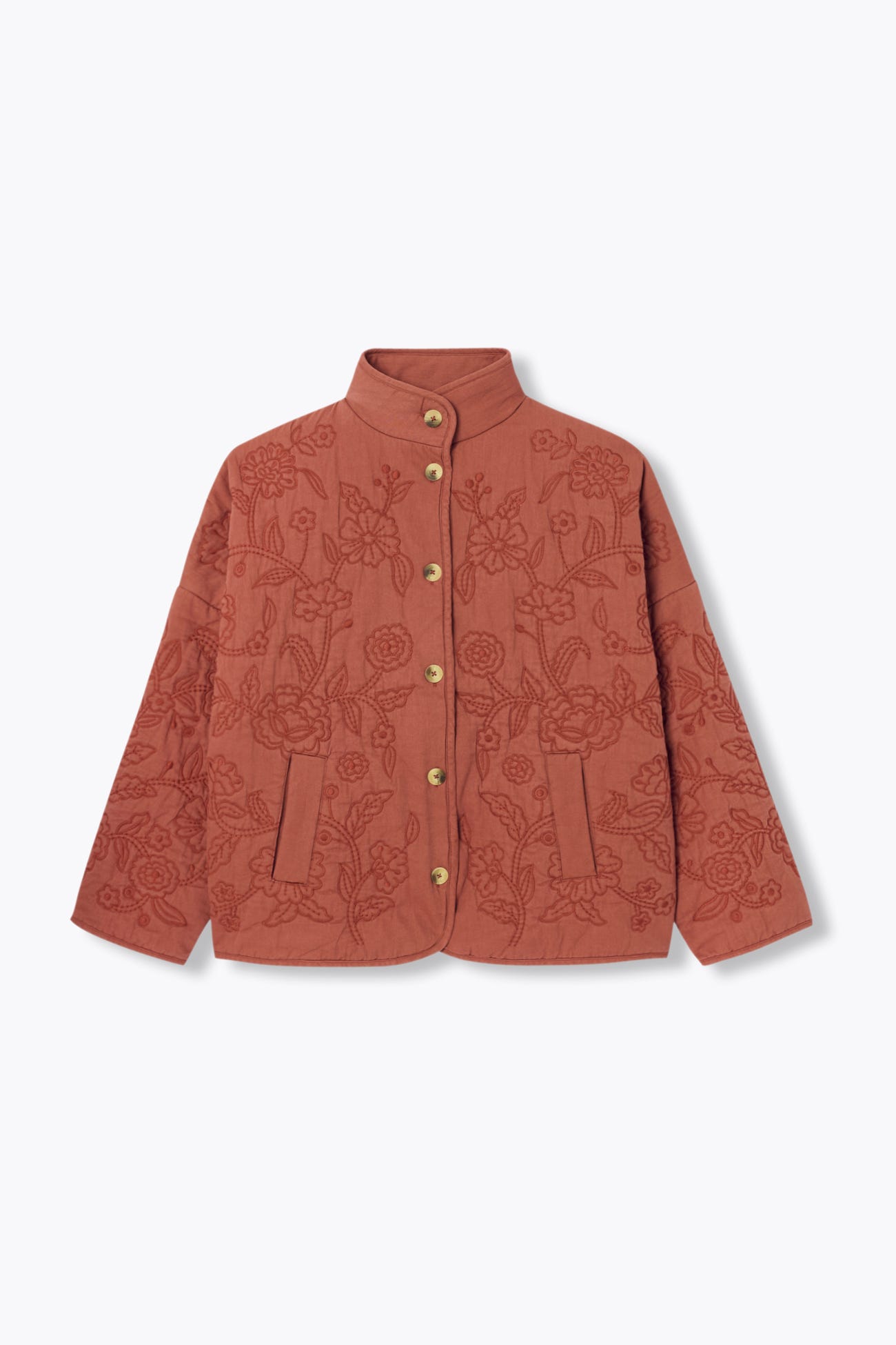 Veste brodée en coton Femme