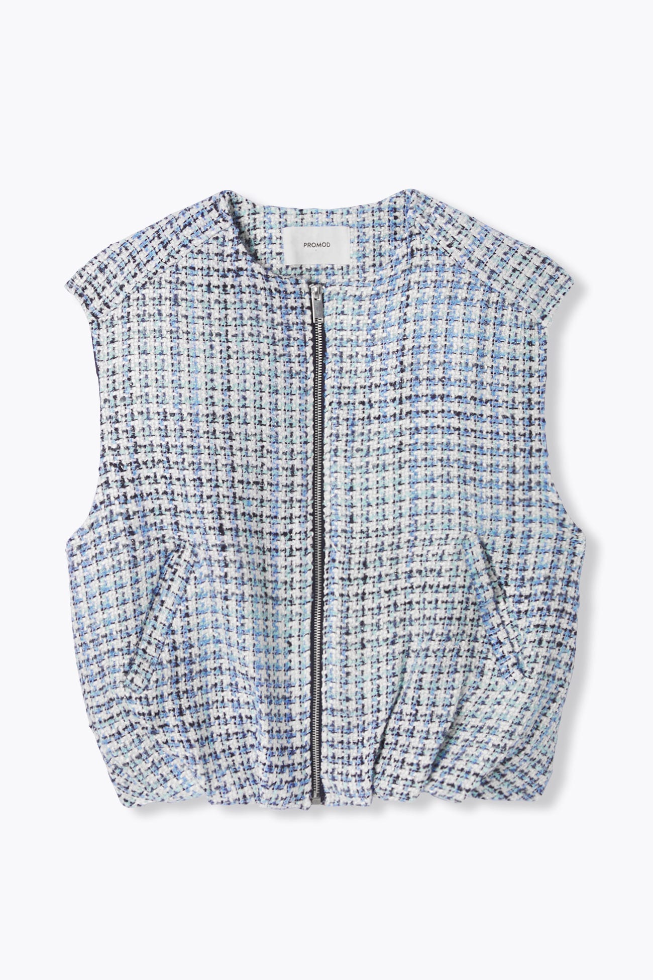 Blouson tweedé sans manches