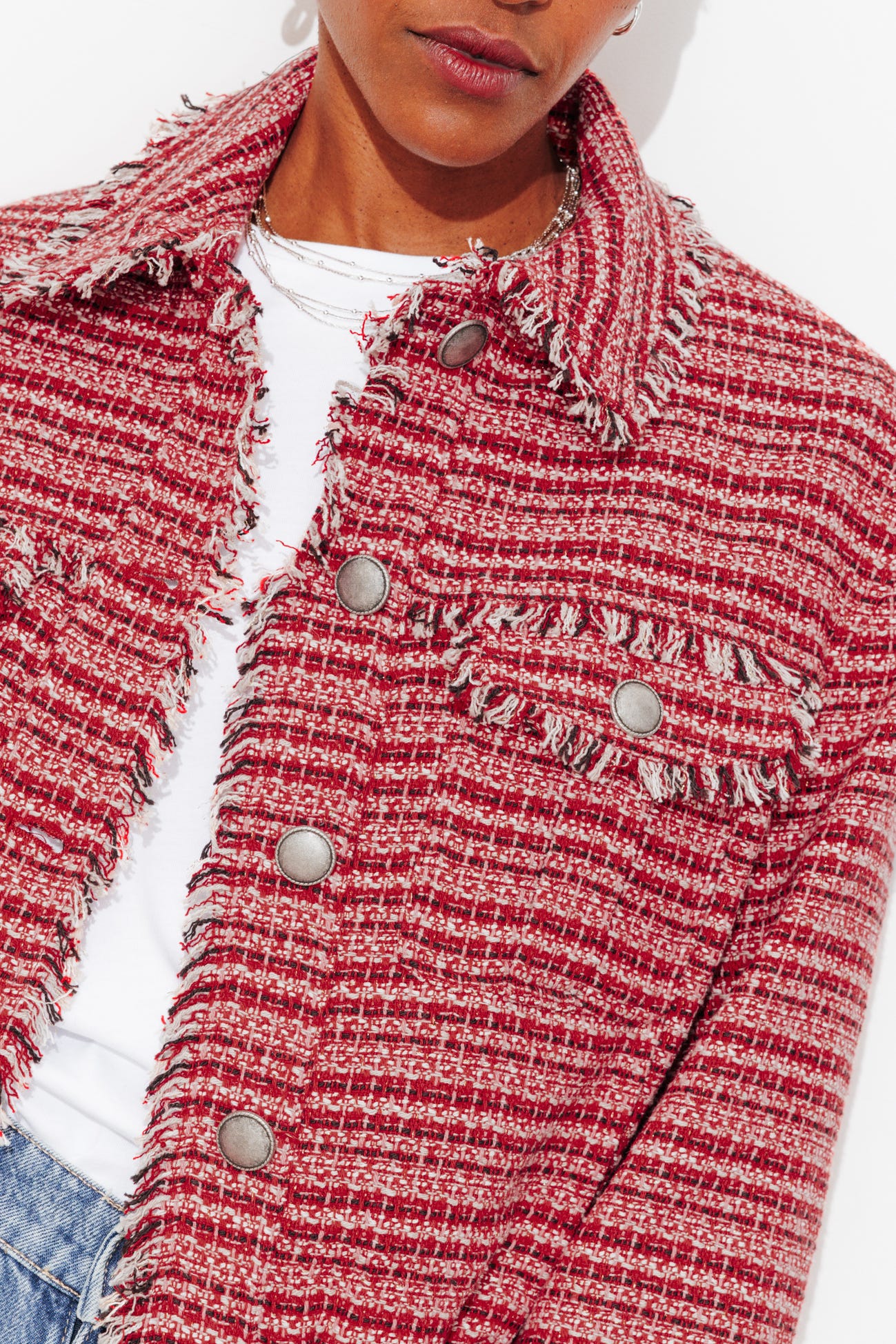 Cazadora tweed irisada