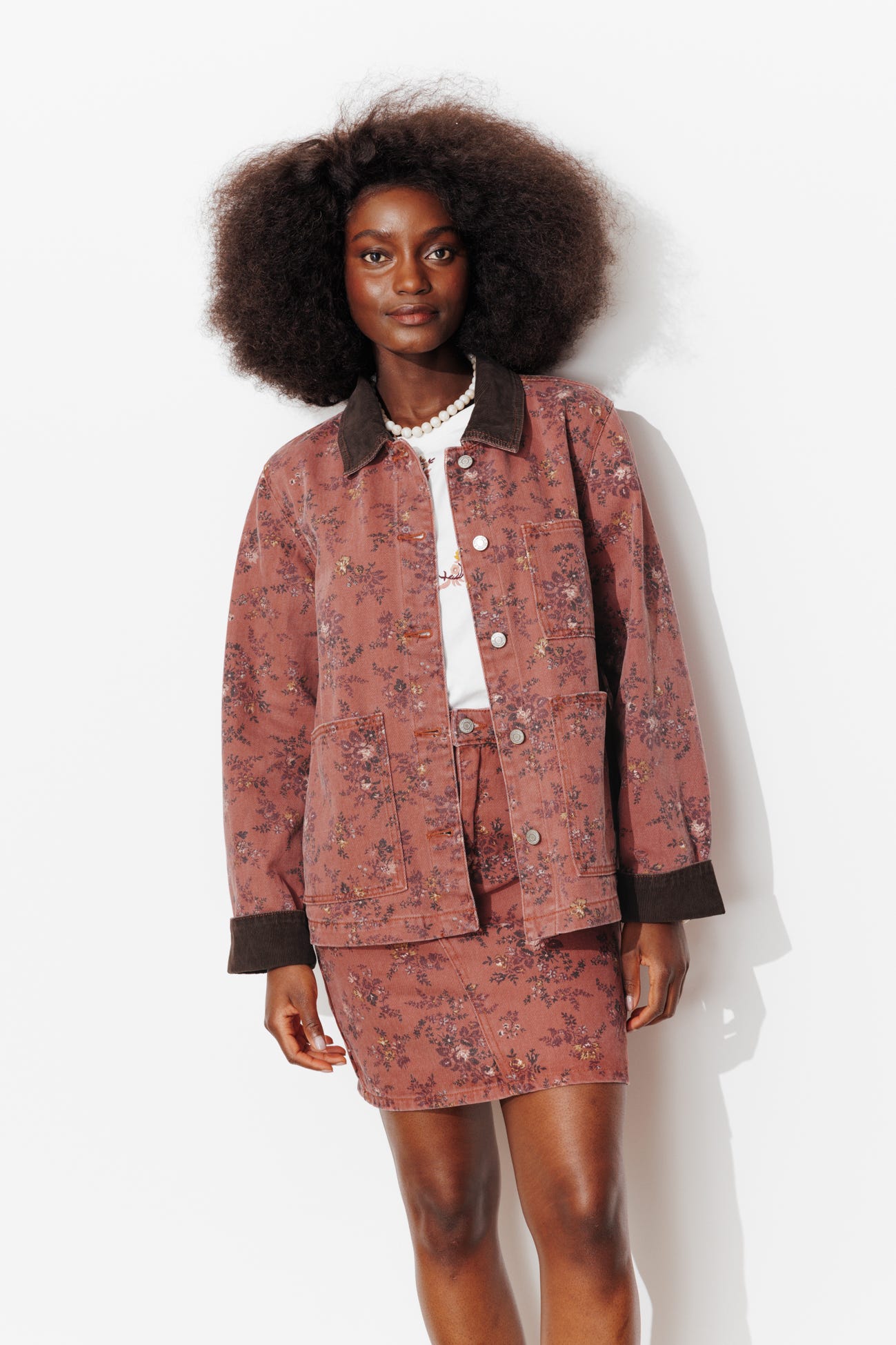 Veste fleurie imprimée