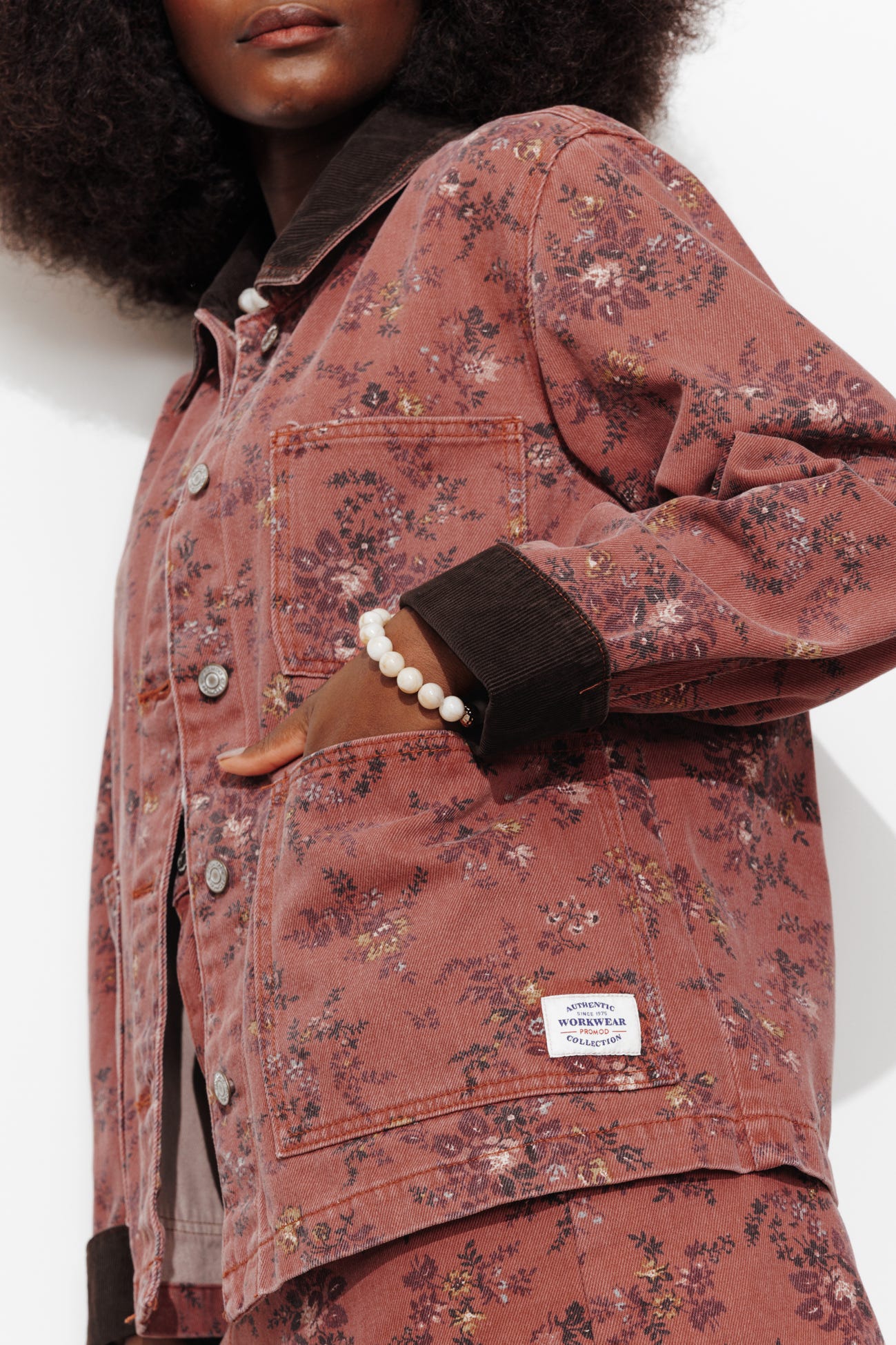 Veste fleurie imprimée