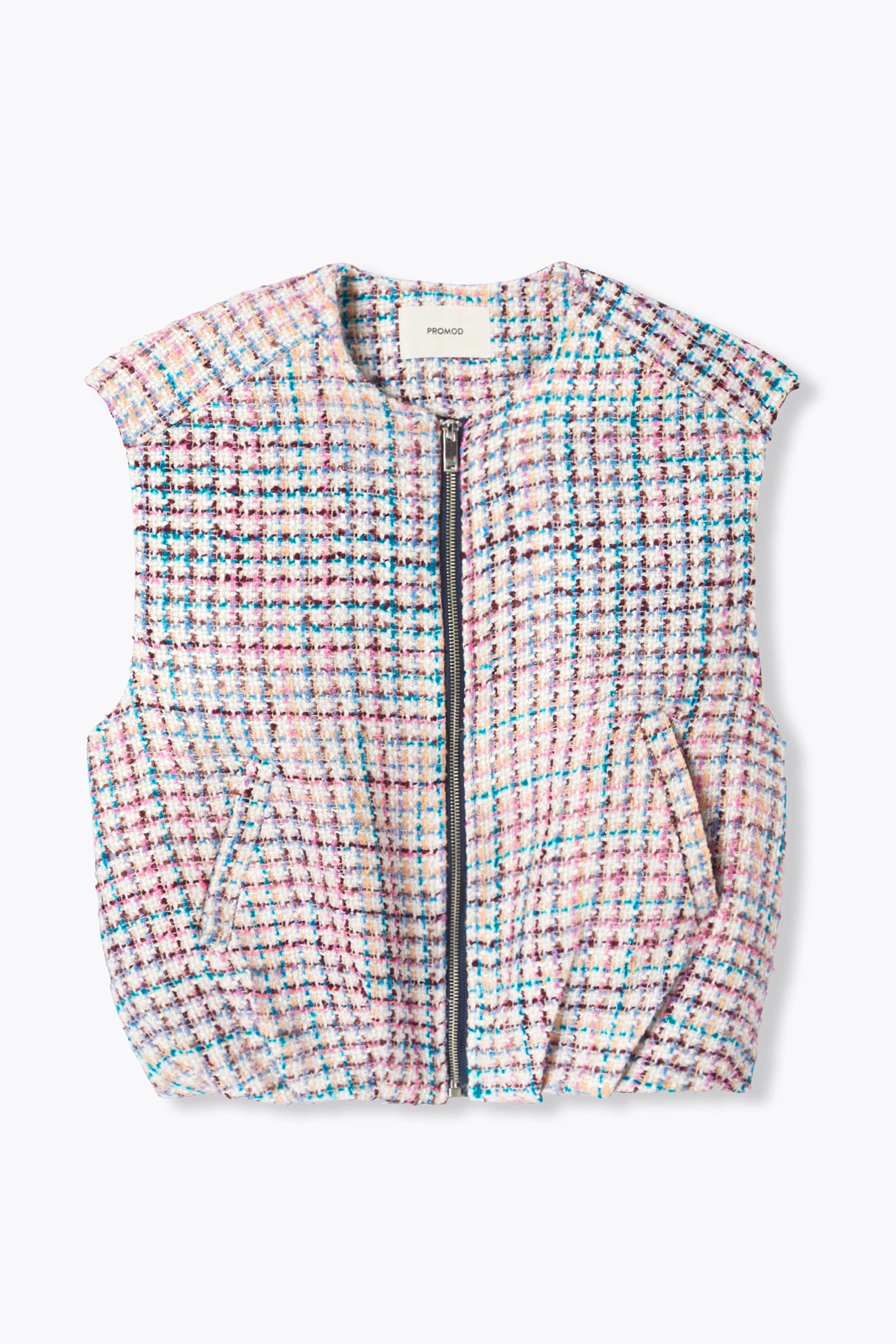 Blouson tweedé sans manches