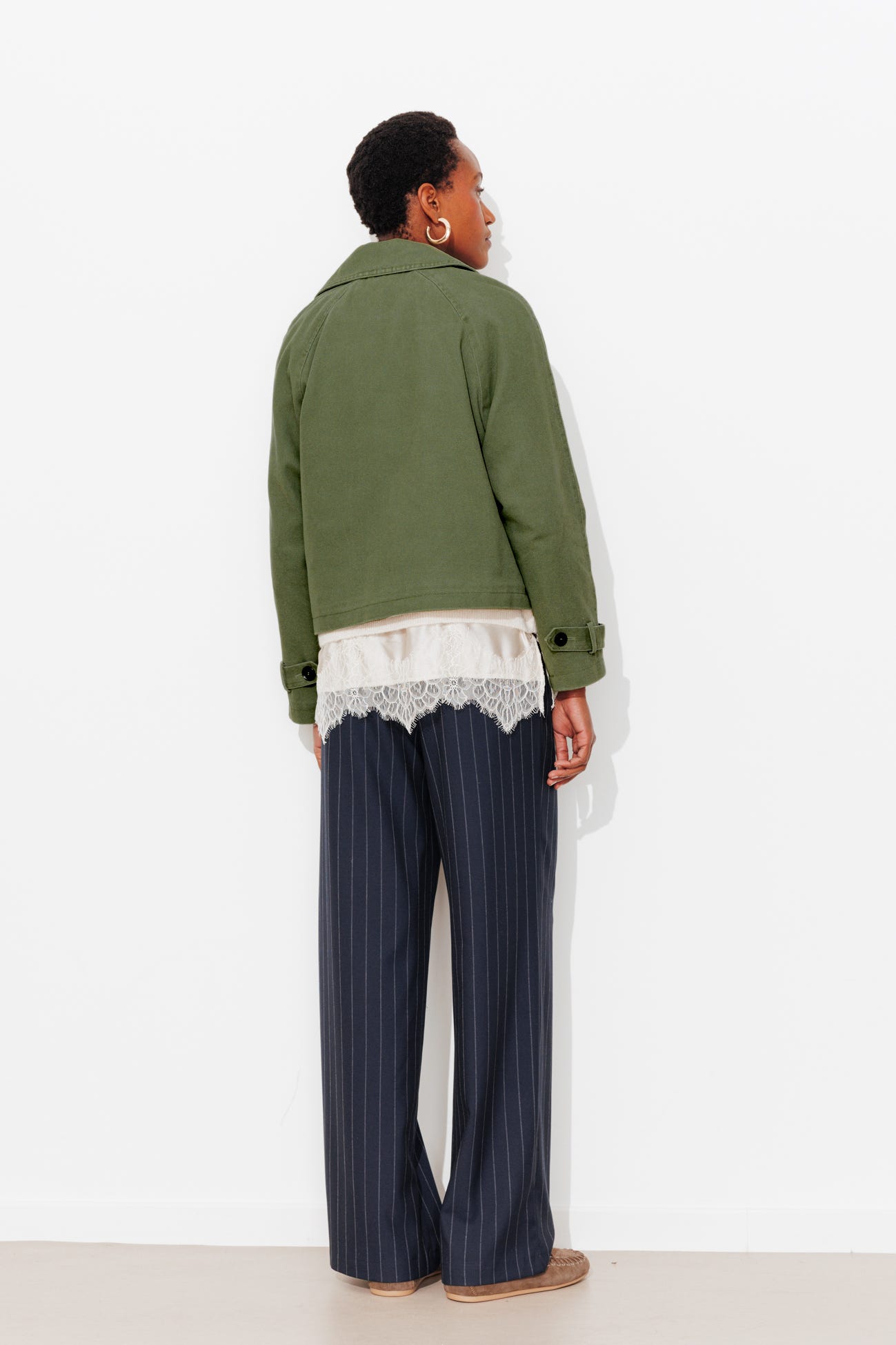 Veste courte en toile Femme