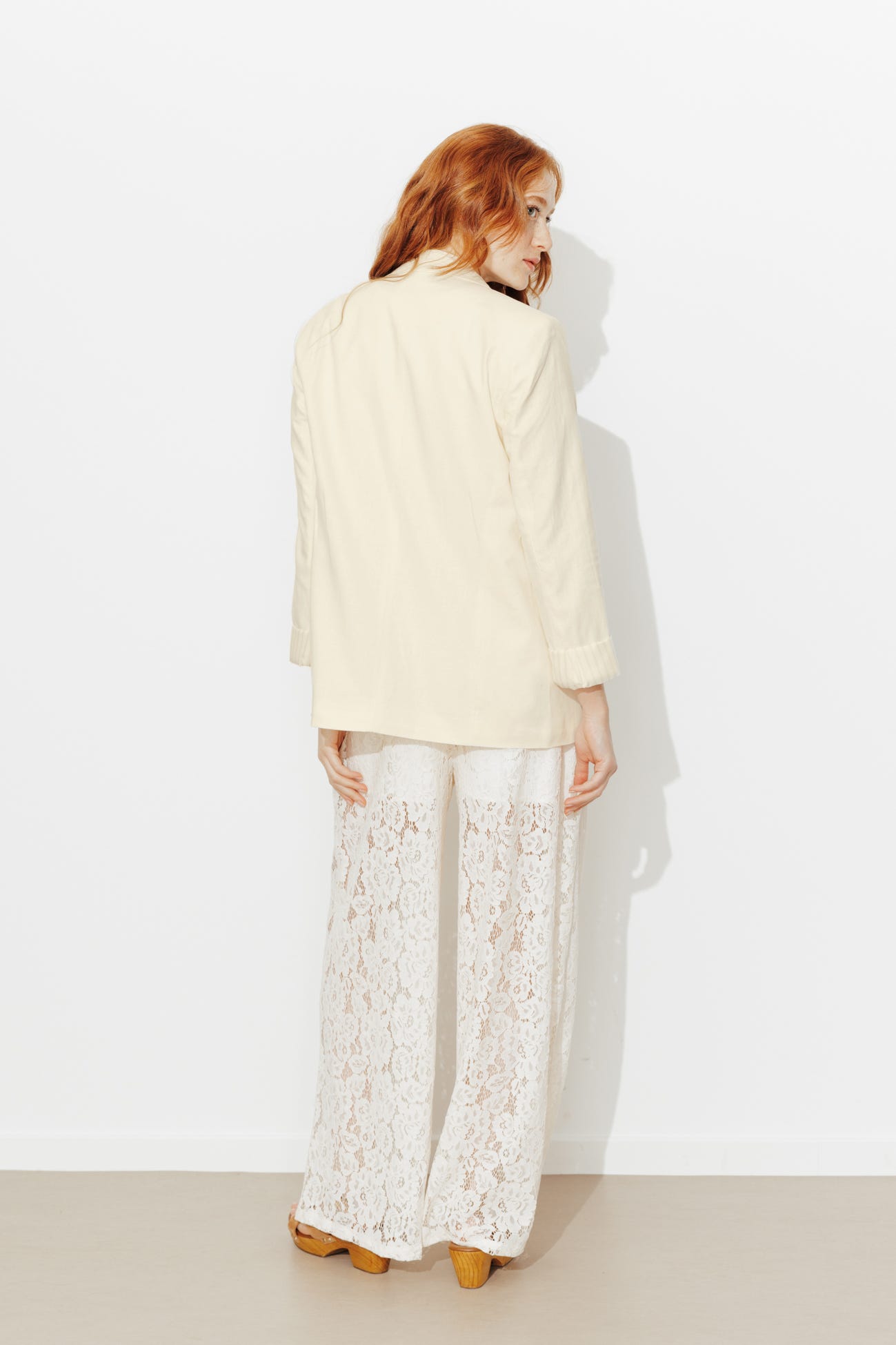 Linen blend tailored jacket