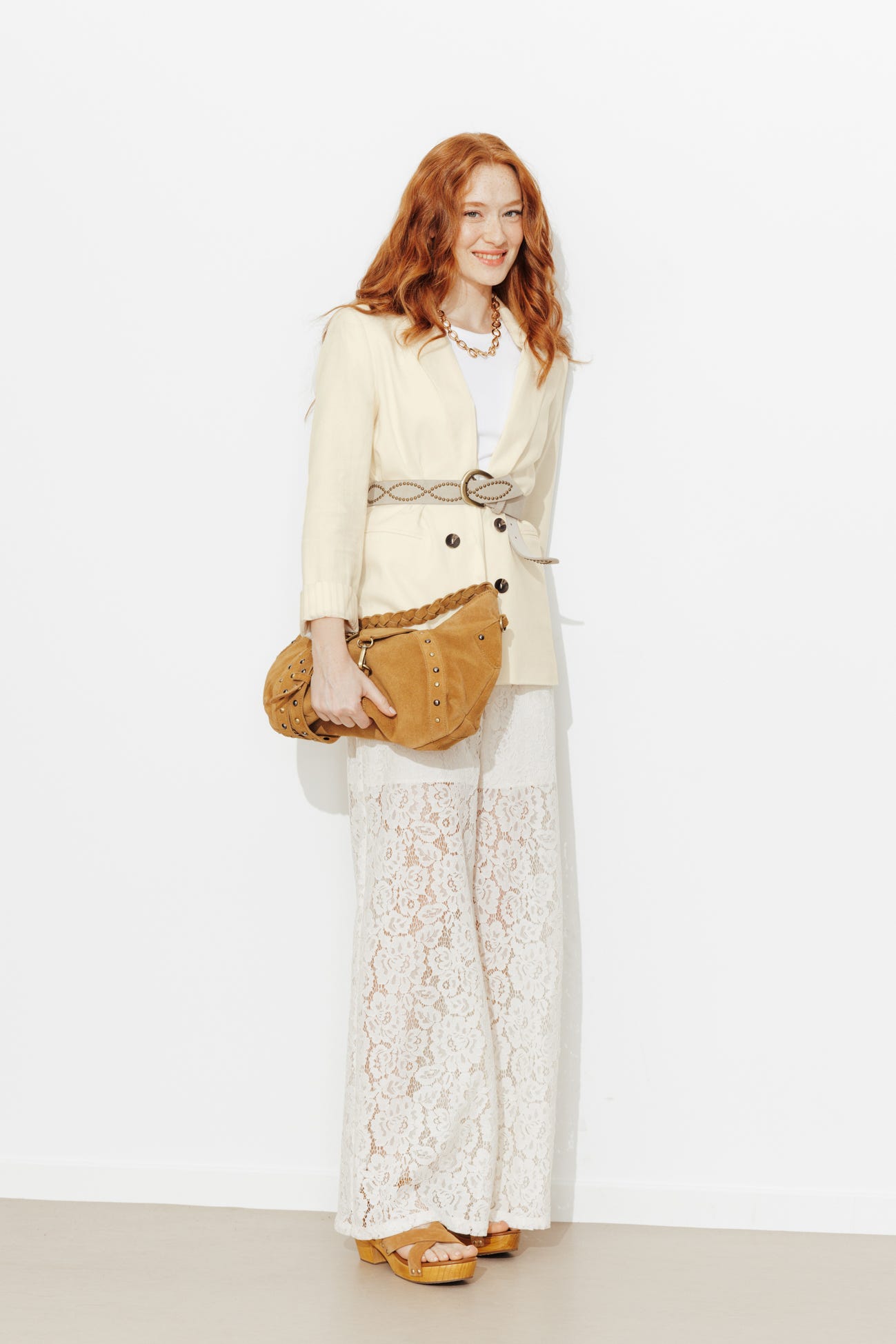 Linen blend tailored jacket