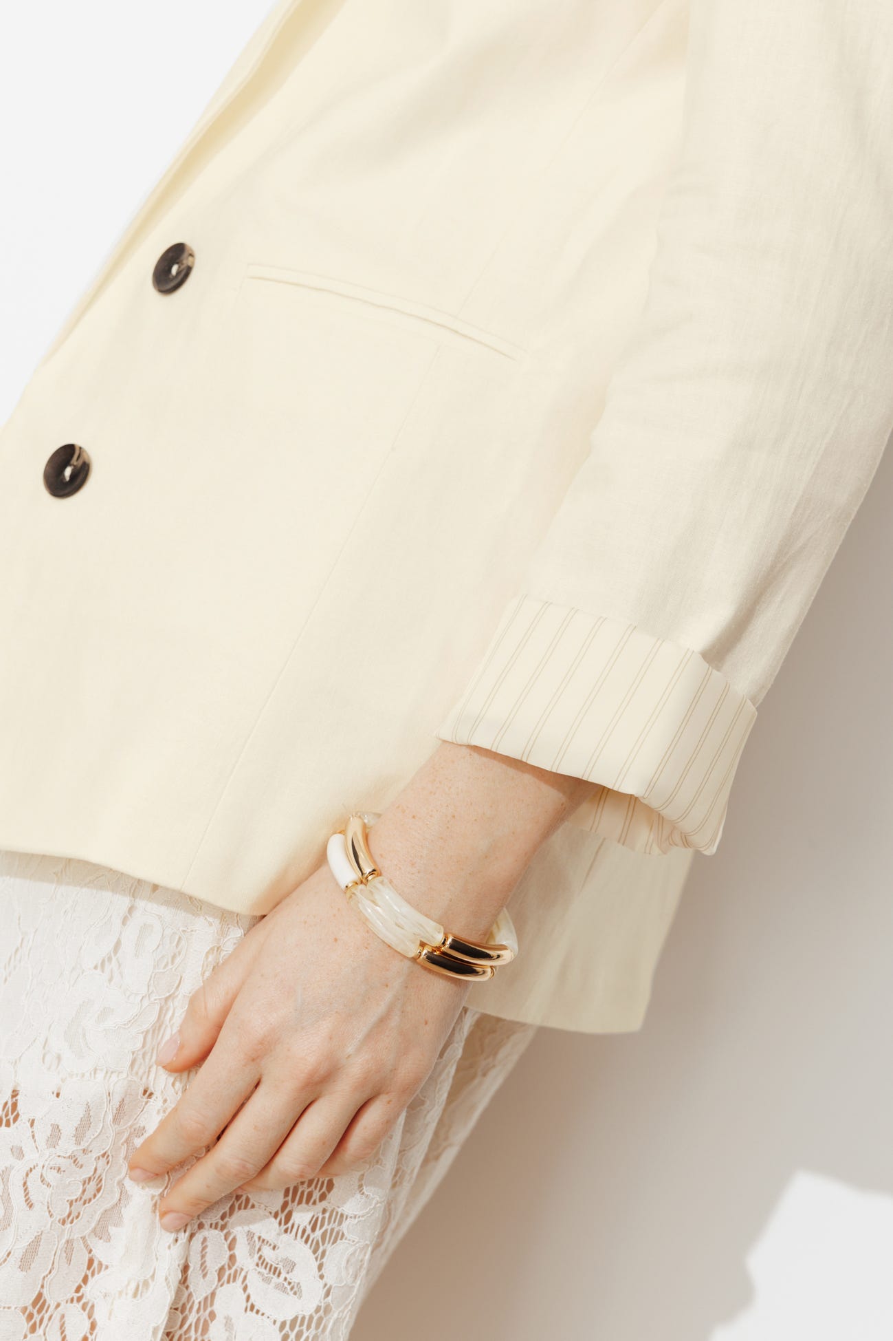 Linen blend tailored jacket