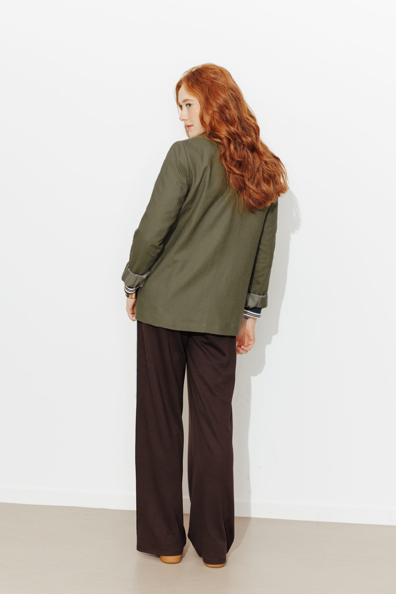 Linen blend tailored jacket