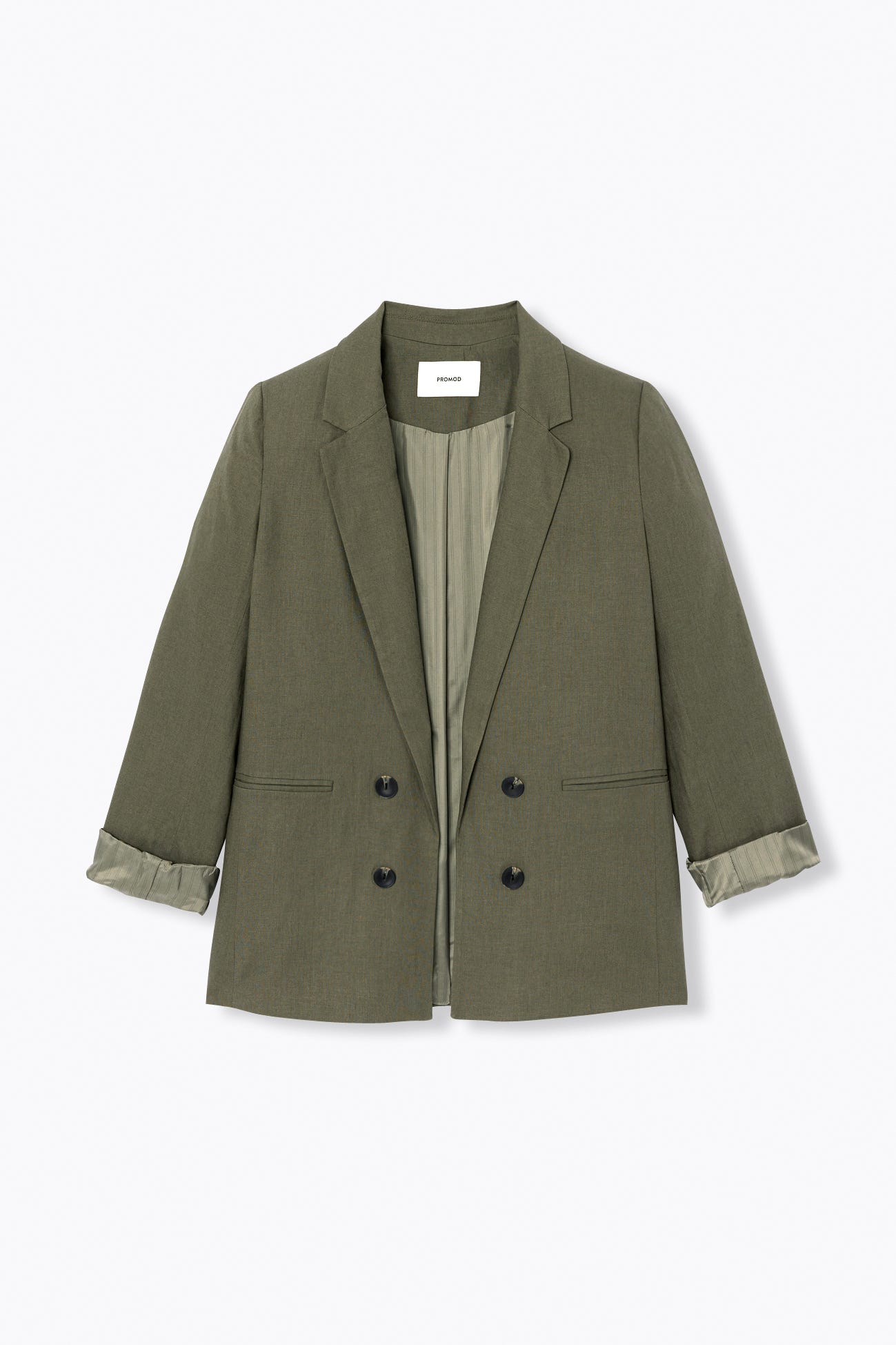 Linen blend tailored jacket