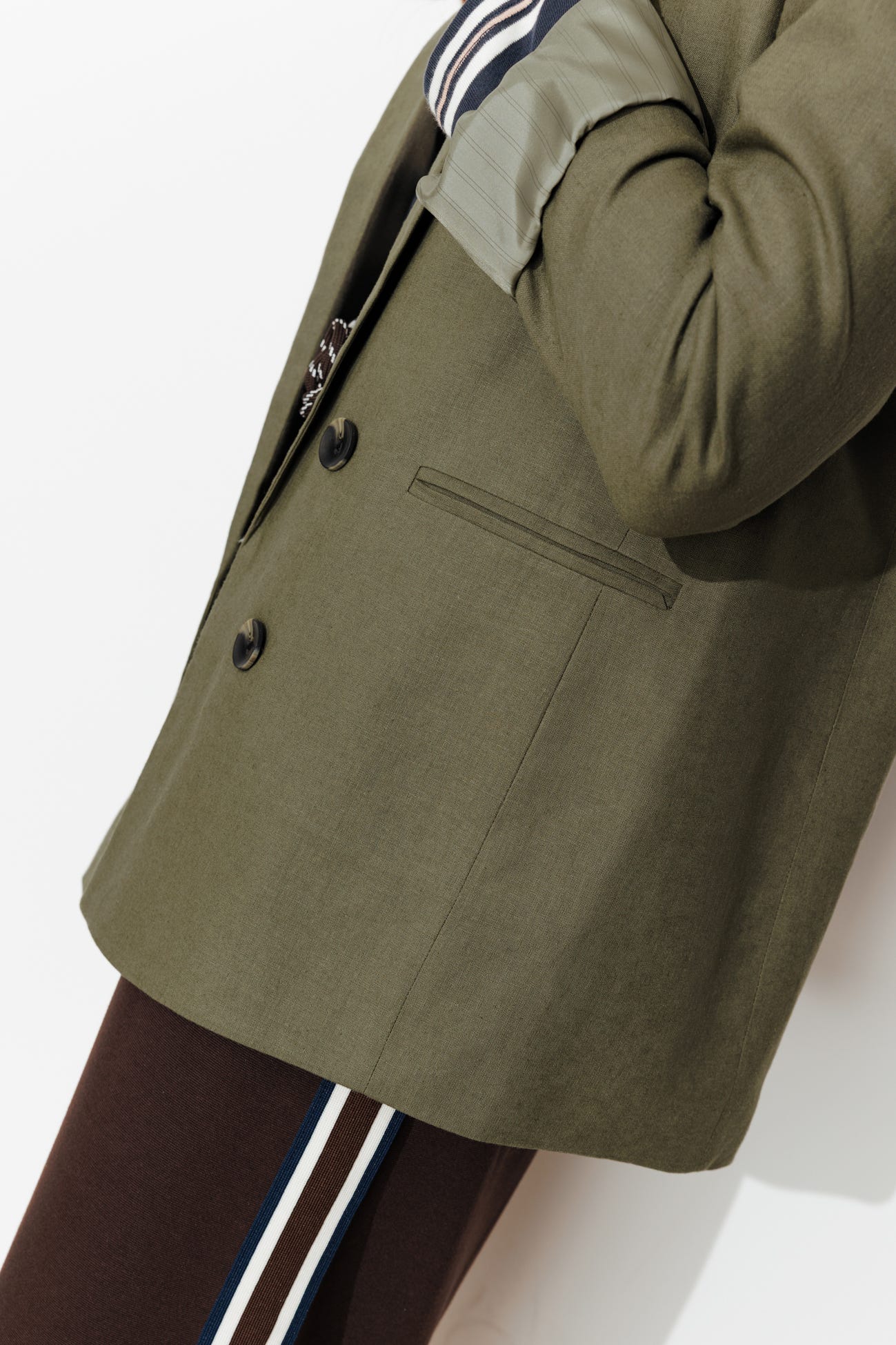 Linen blend tailored jacket