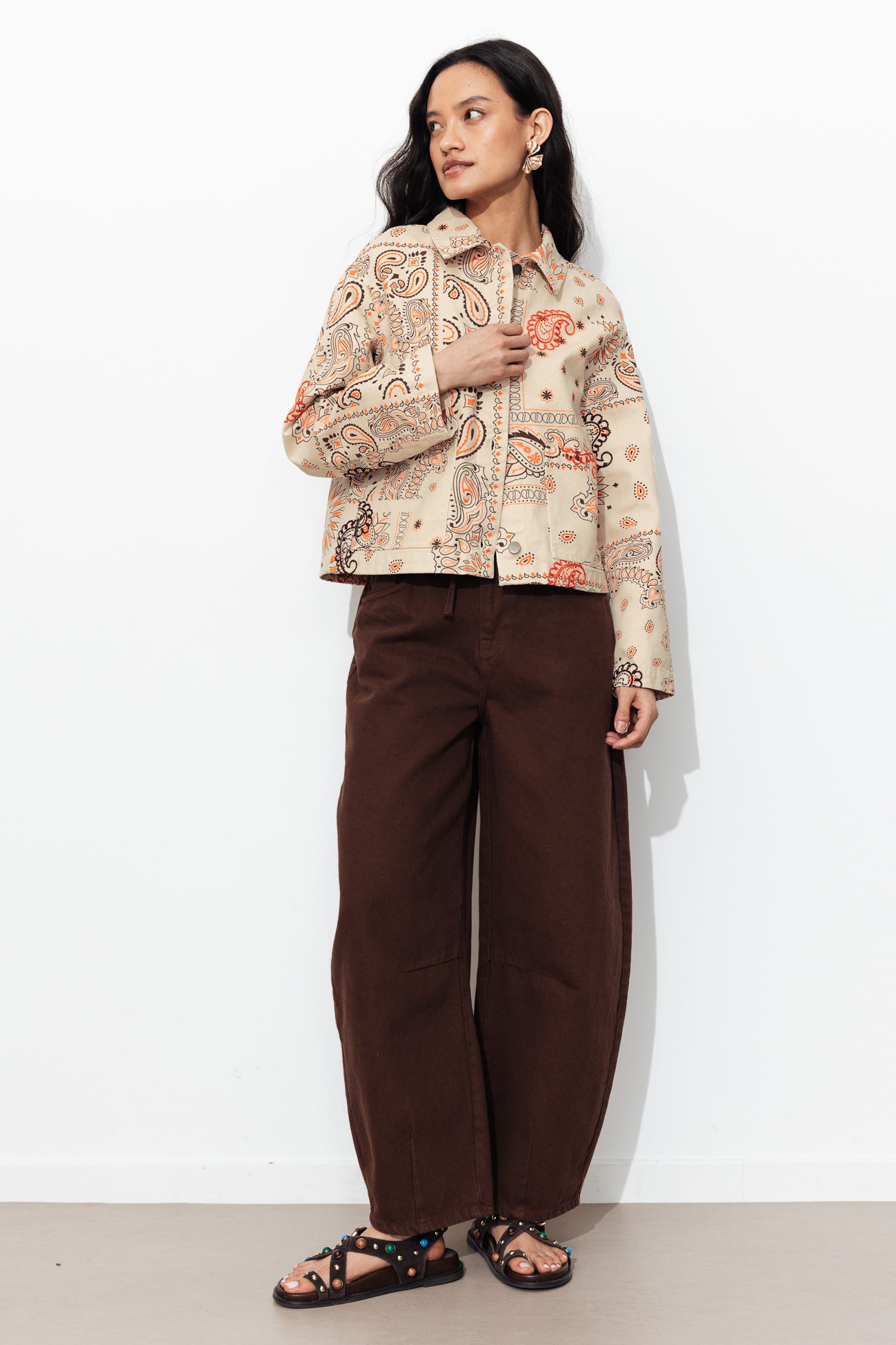 Veste en toile motif bandana