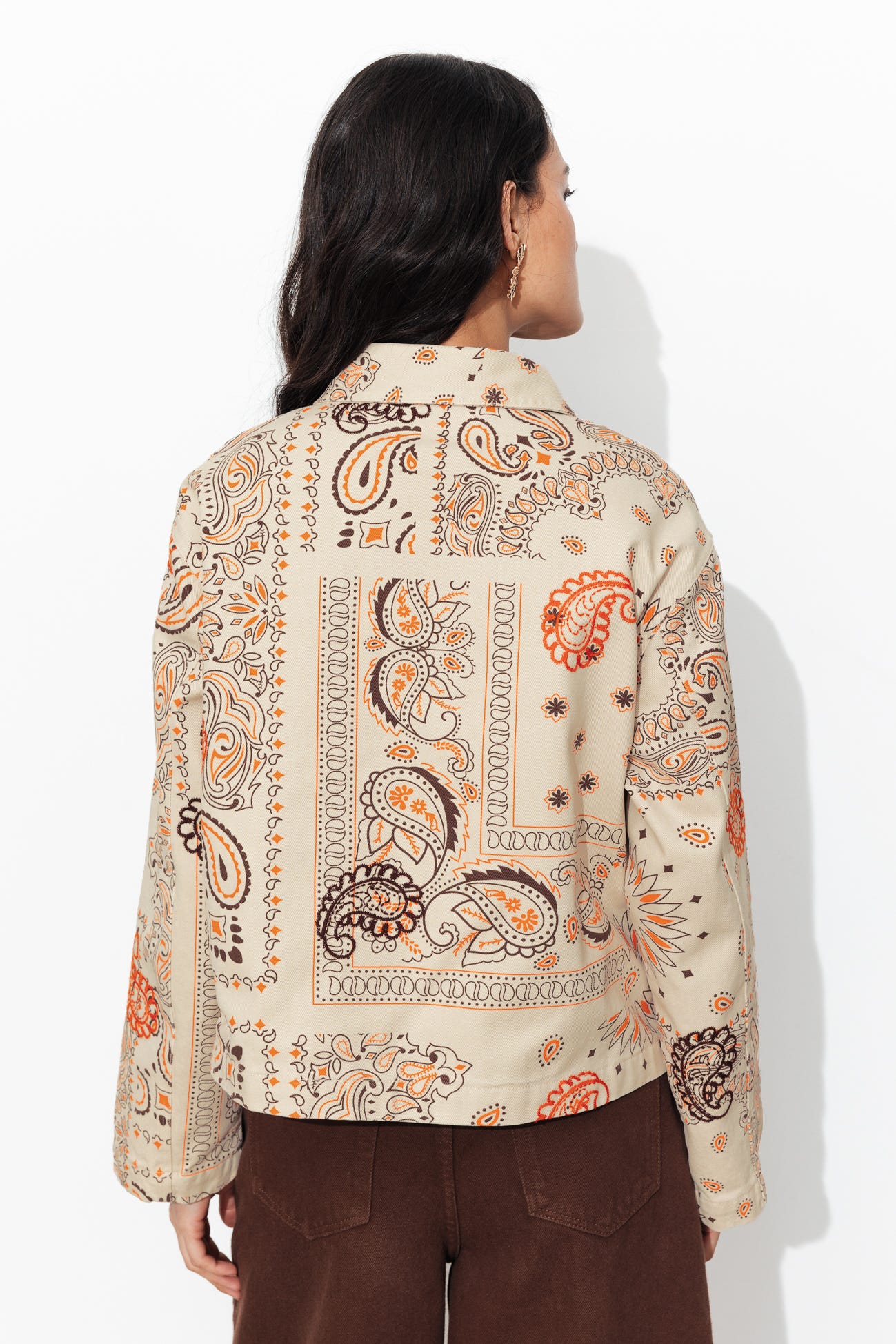 Veste en toile motif bandana