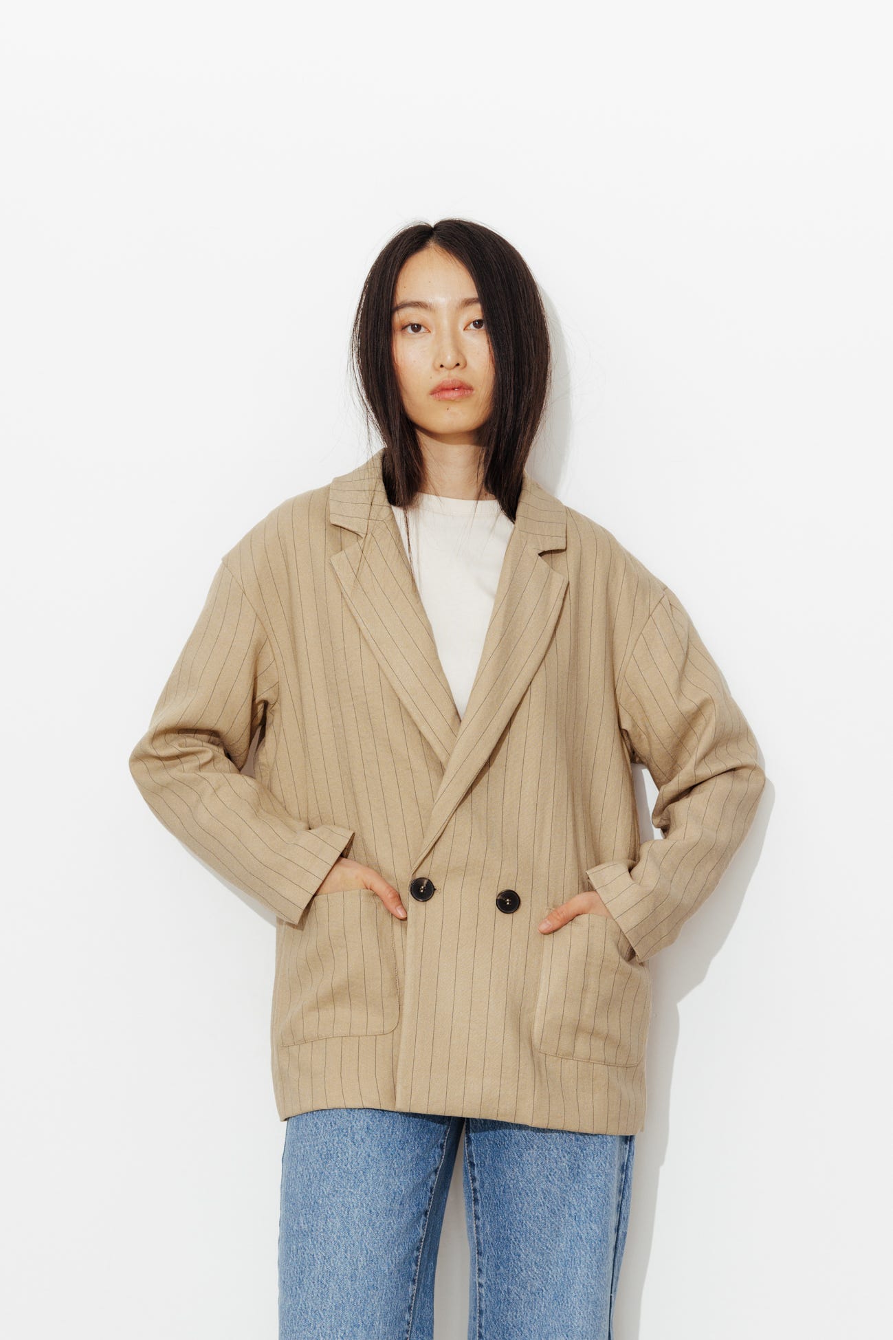 Veste de tailleur rayée Femme