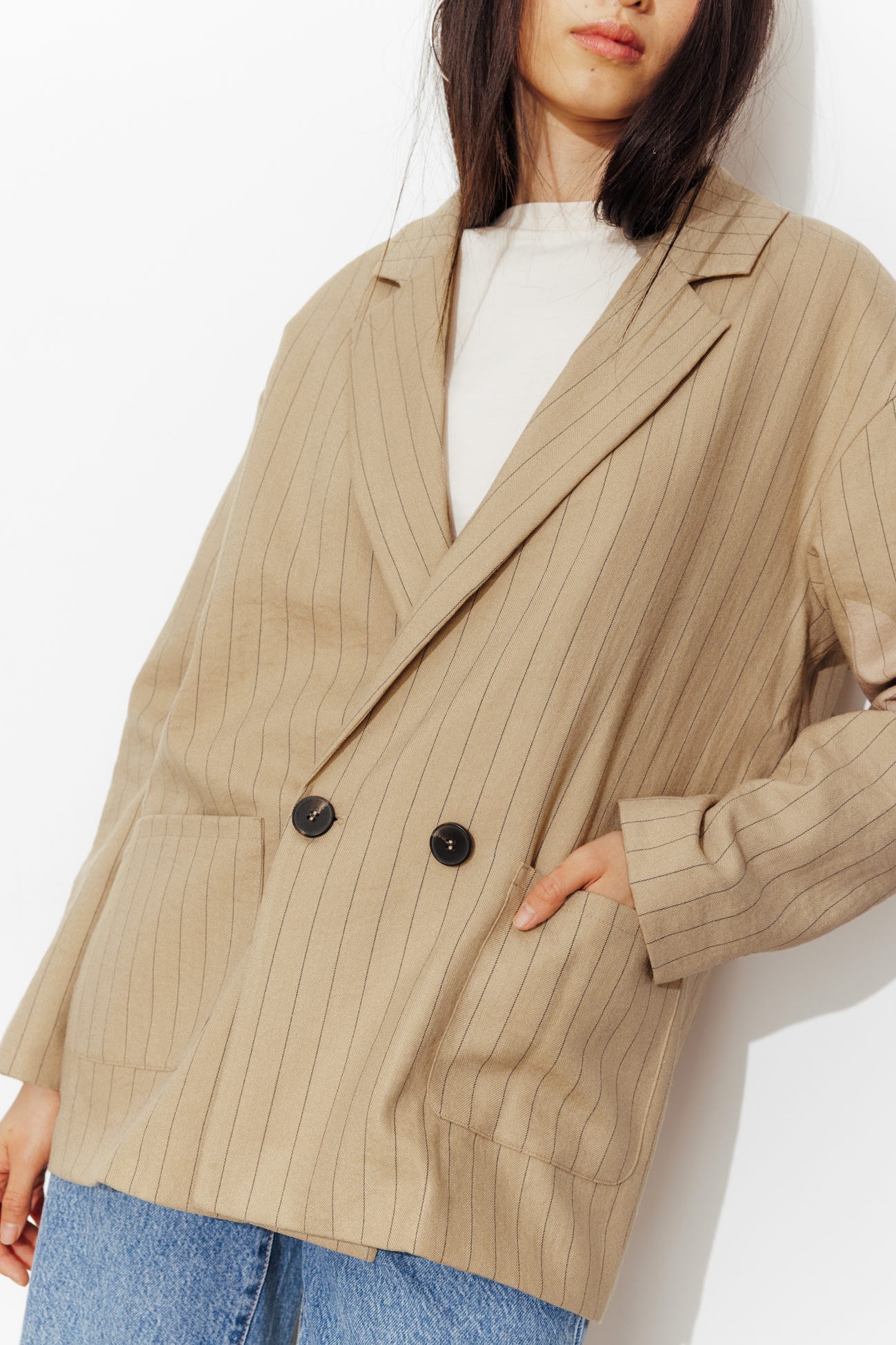 Veste de tailleur rayée Femme