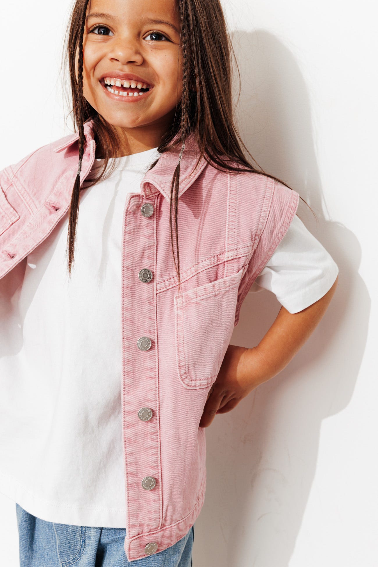 Veste jean color LEONIE enfant