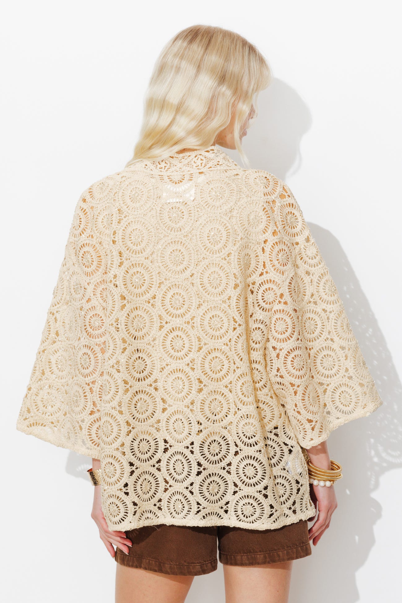 Kimono court en guipure