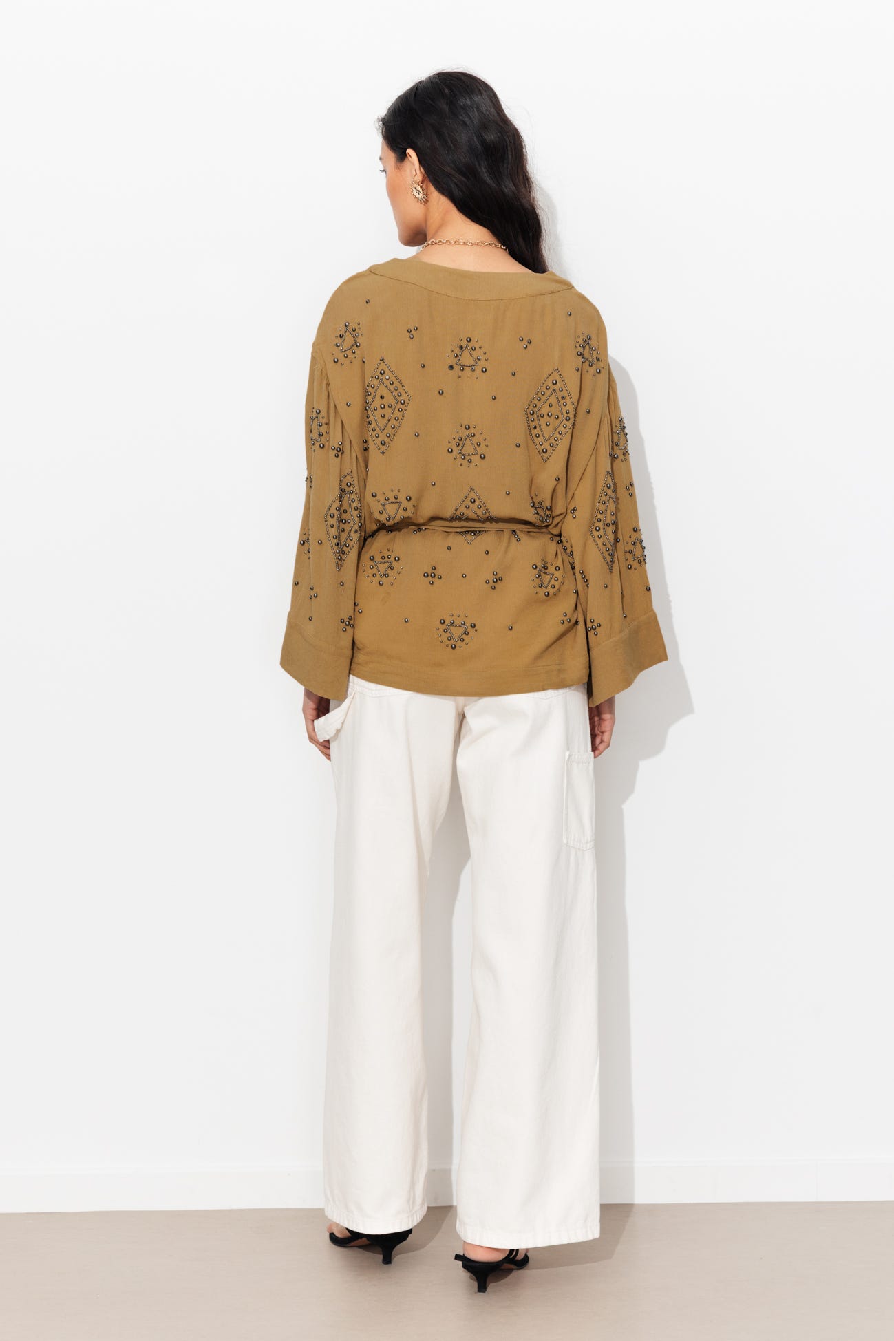 Kimono court perlé Femme