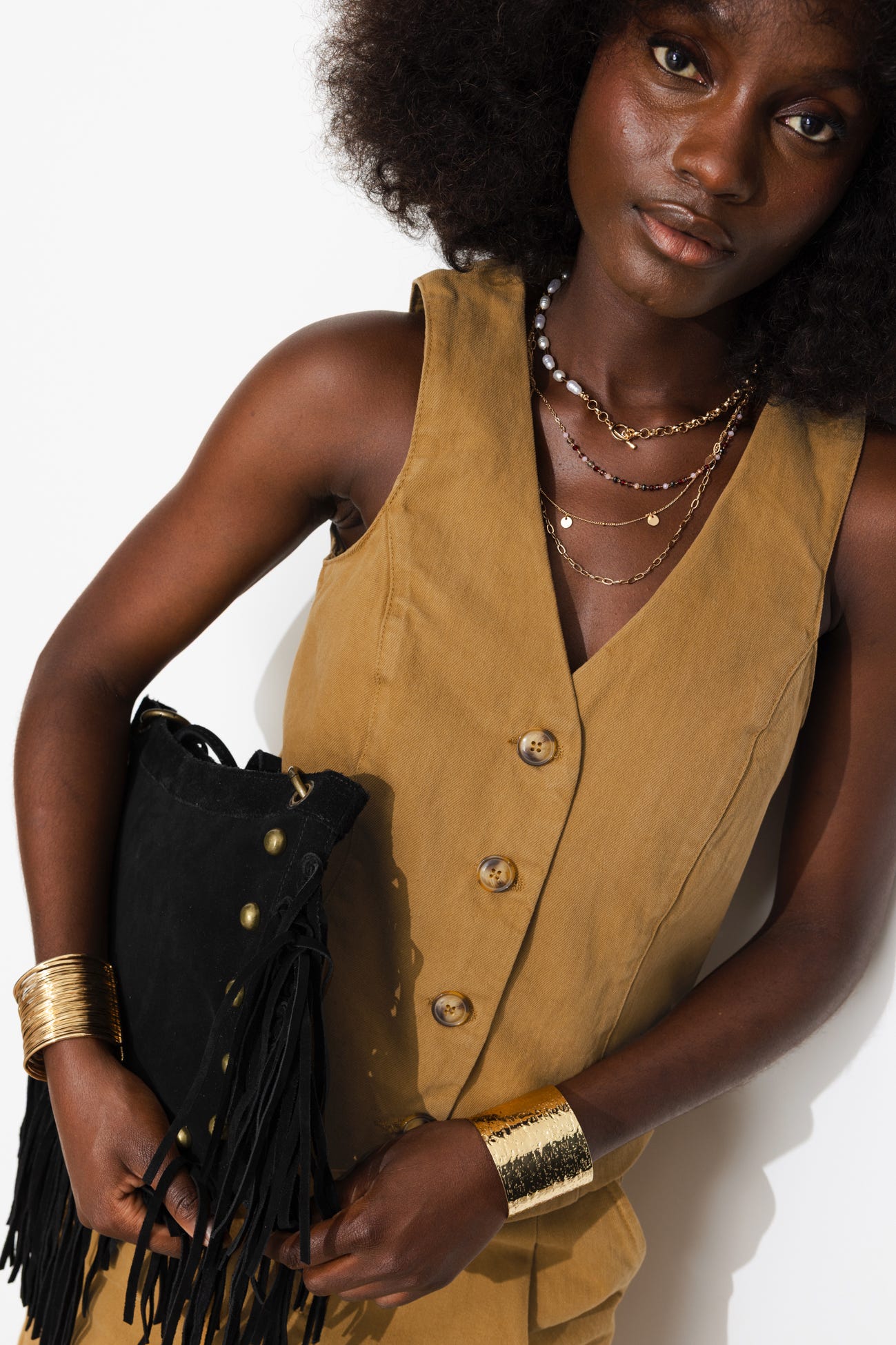 Veston en toile unie Femme