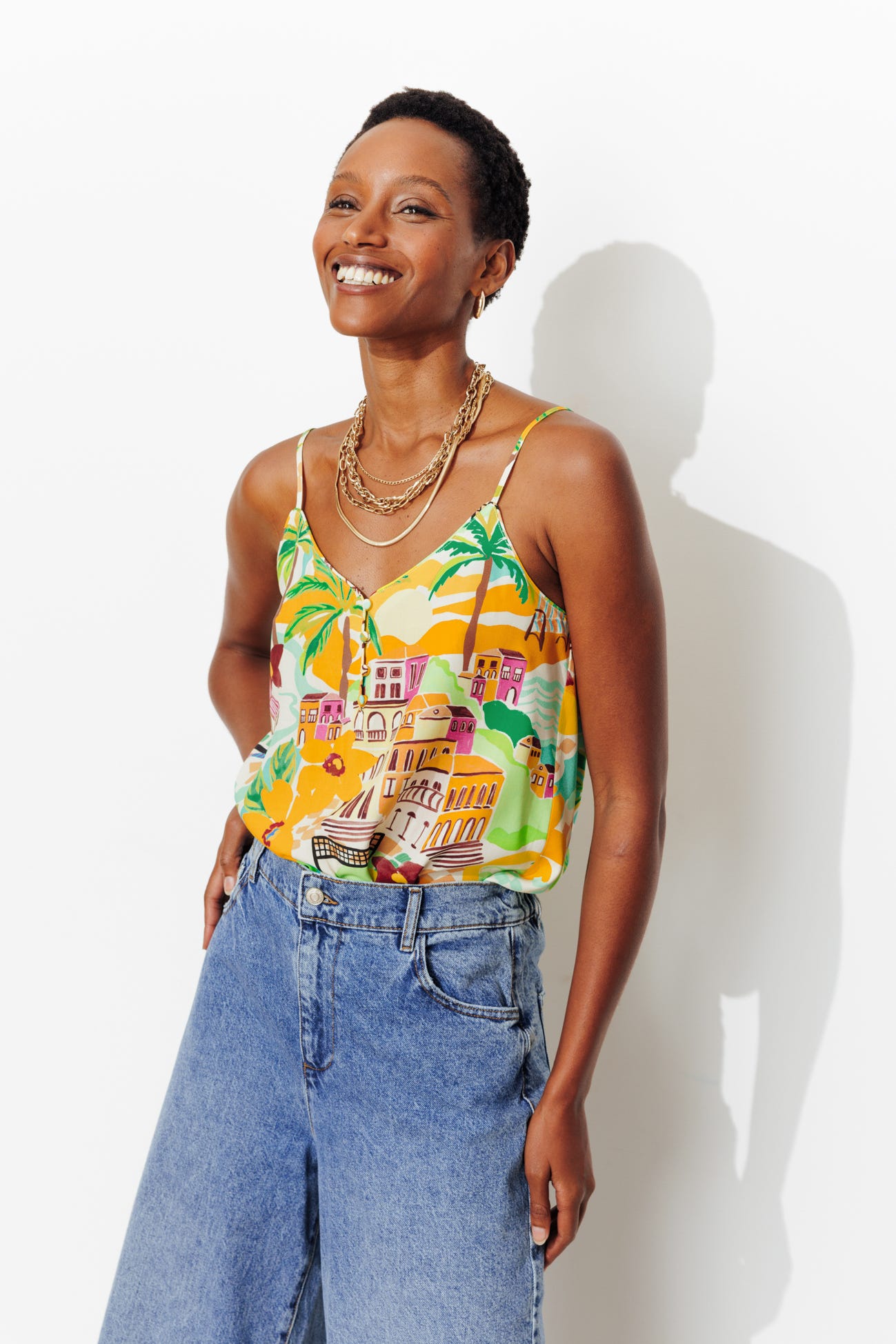 Top à fines bretelles Femme